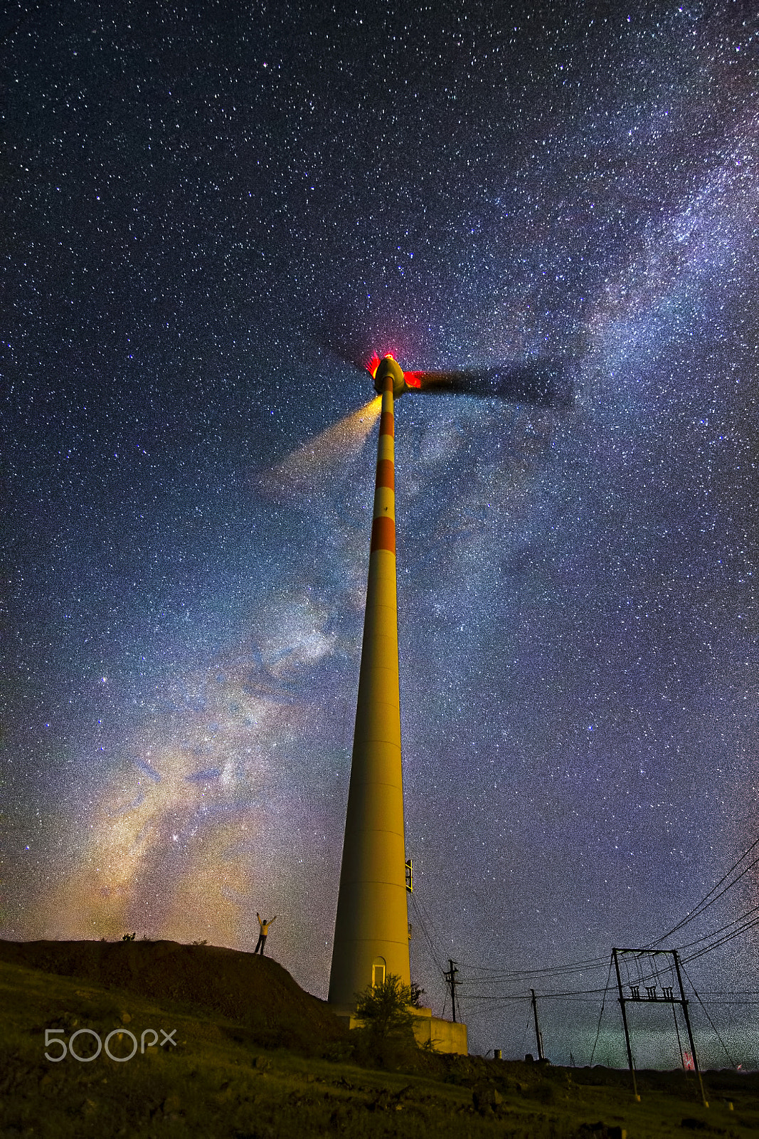 Canon EOS 1100D (EOS Rebel T3 / EOS Kiss X50) sample photo. “milkyway sparkling over windmill” photography