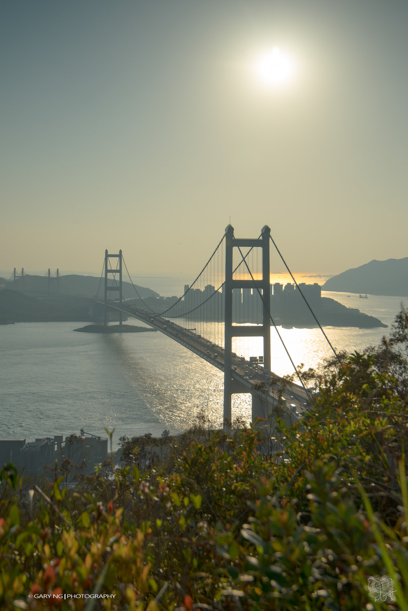 Nikon D610 sample photo. Tsing ma bridge under sunshine photography
