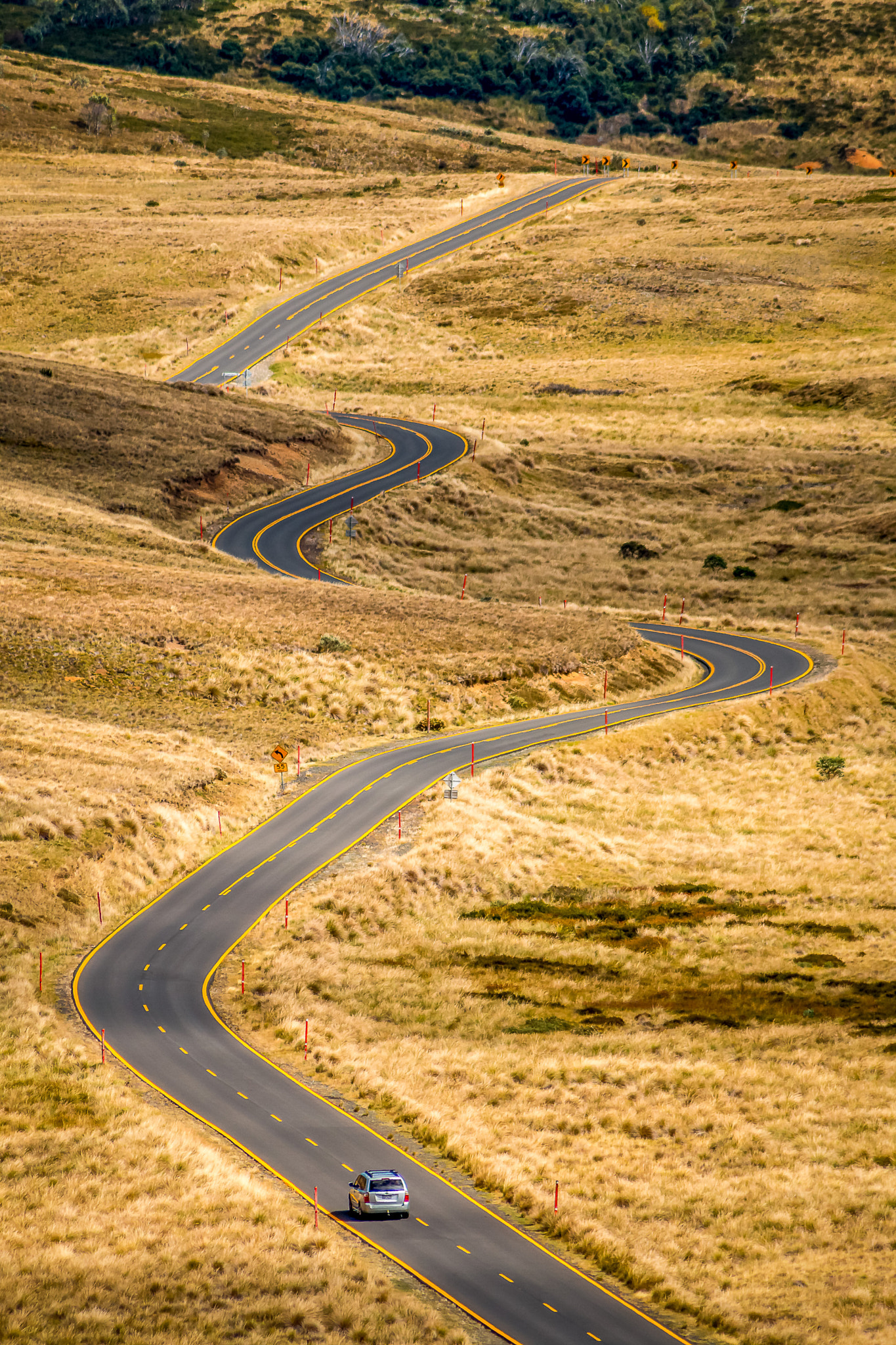 Canon EOS 70D + EF75-300mm f/4-5.6 sample photo. Windy road in the snowy mountains photography