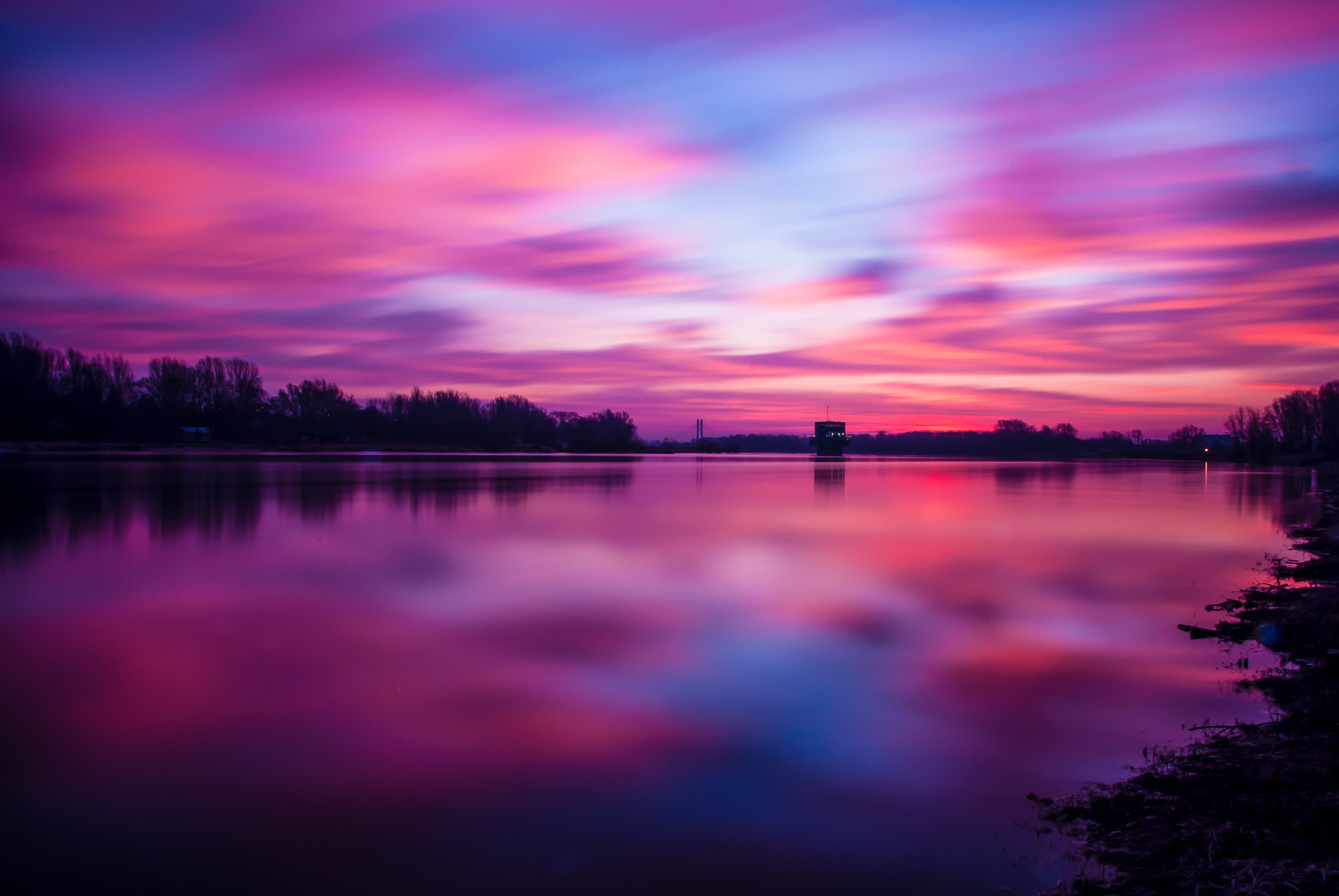 Nikon D80 sample photo. Sunrise with long exposure photography