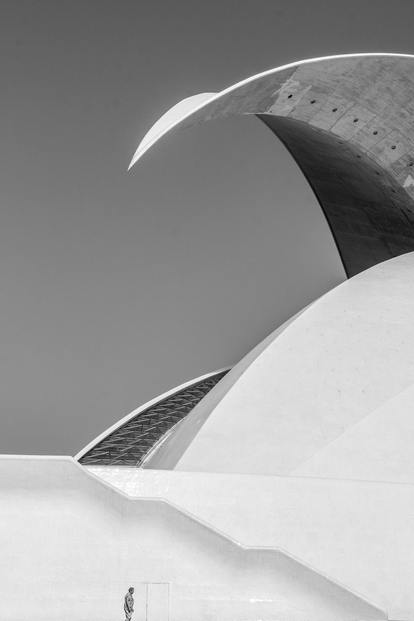 17-50mm F2.8 sample photo. Auditorio de tenerife - la humana s/w photography