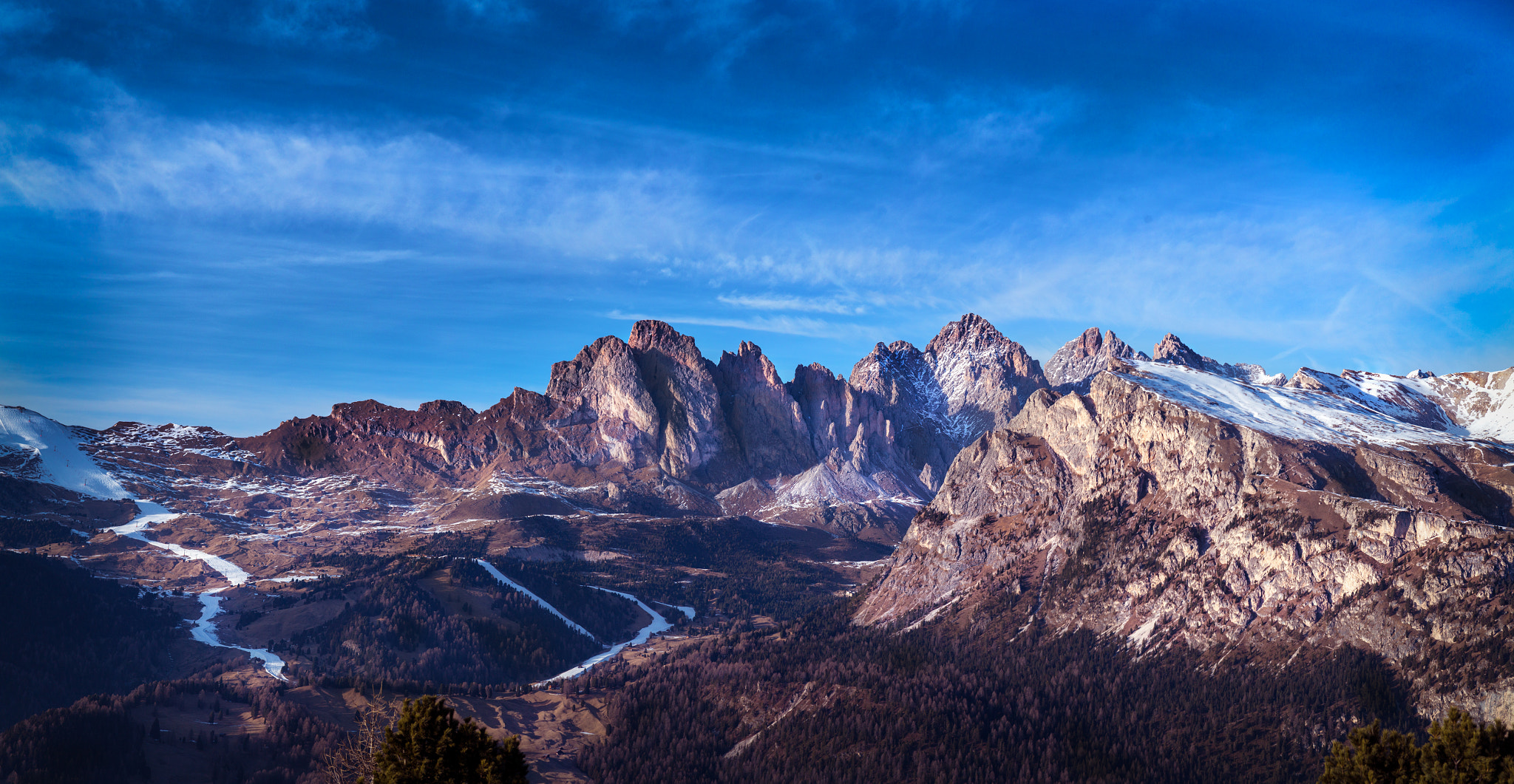 Canon EF 28-135mm F3.5-5.6 IS USM sample photo. Dolomites pano near selva photography