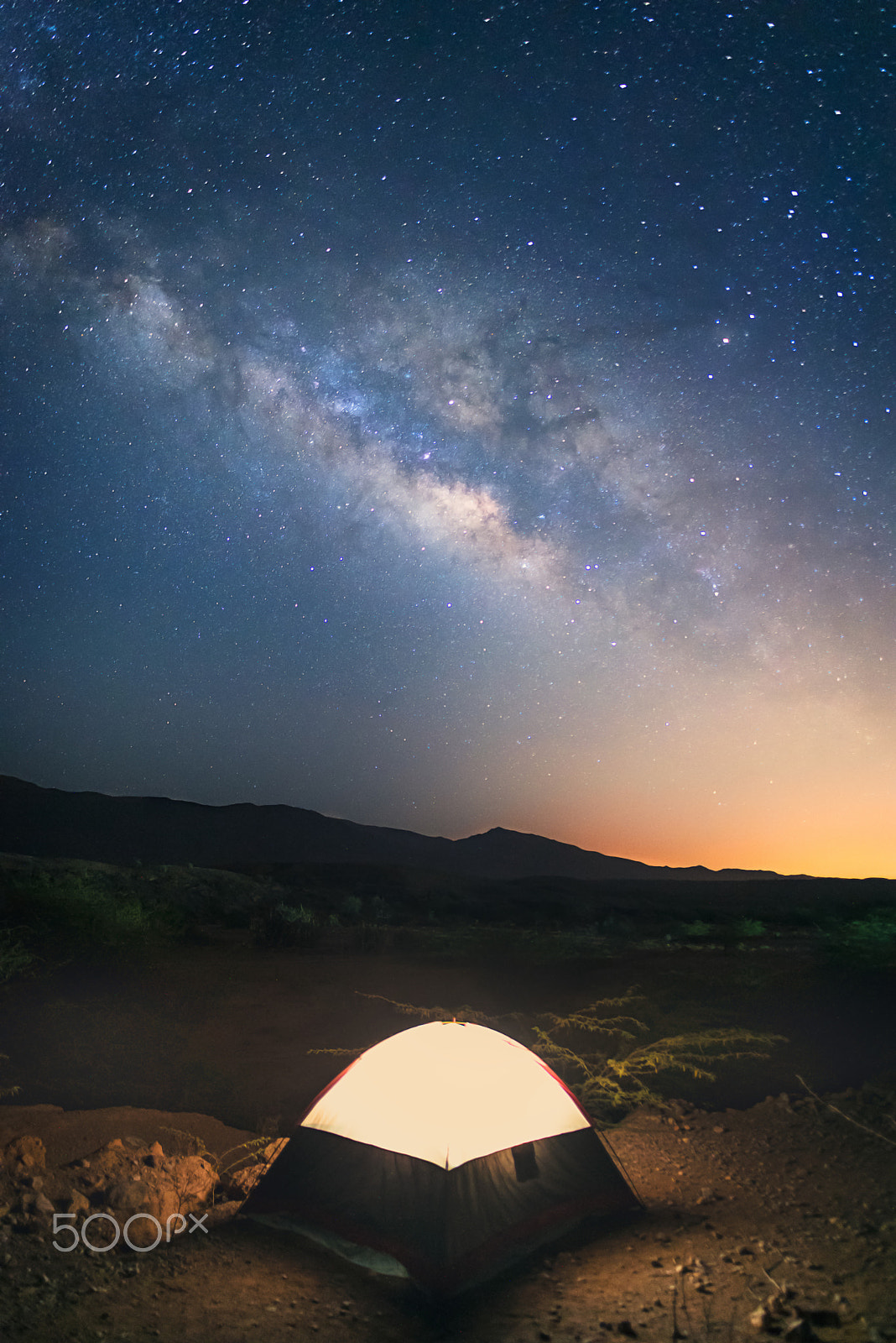 Nikon D750 + Nikon AF-S Nikkor 20mm F1.8G ED sample photo. Camping with stars photography