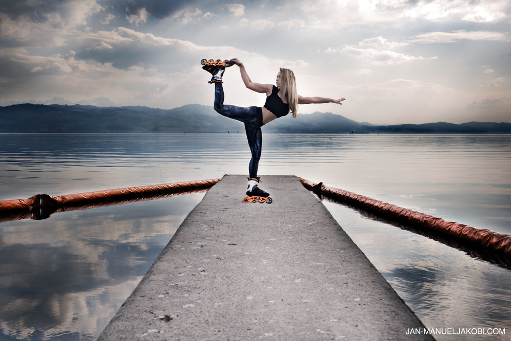 Nikon D800 + Nikon AF-S Nikkor 50mm F1.8G sample photo. Lakeside skating photography