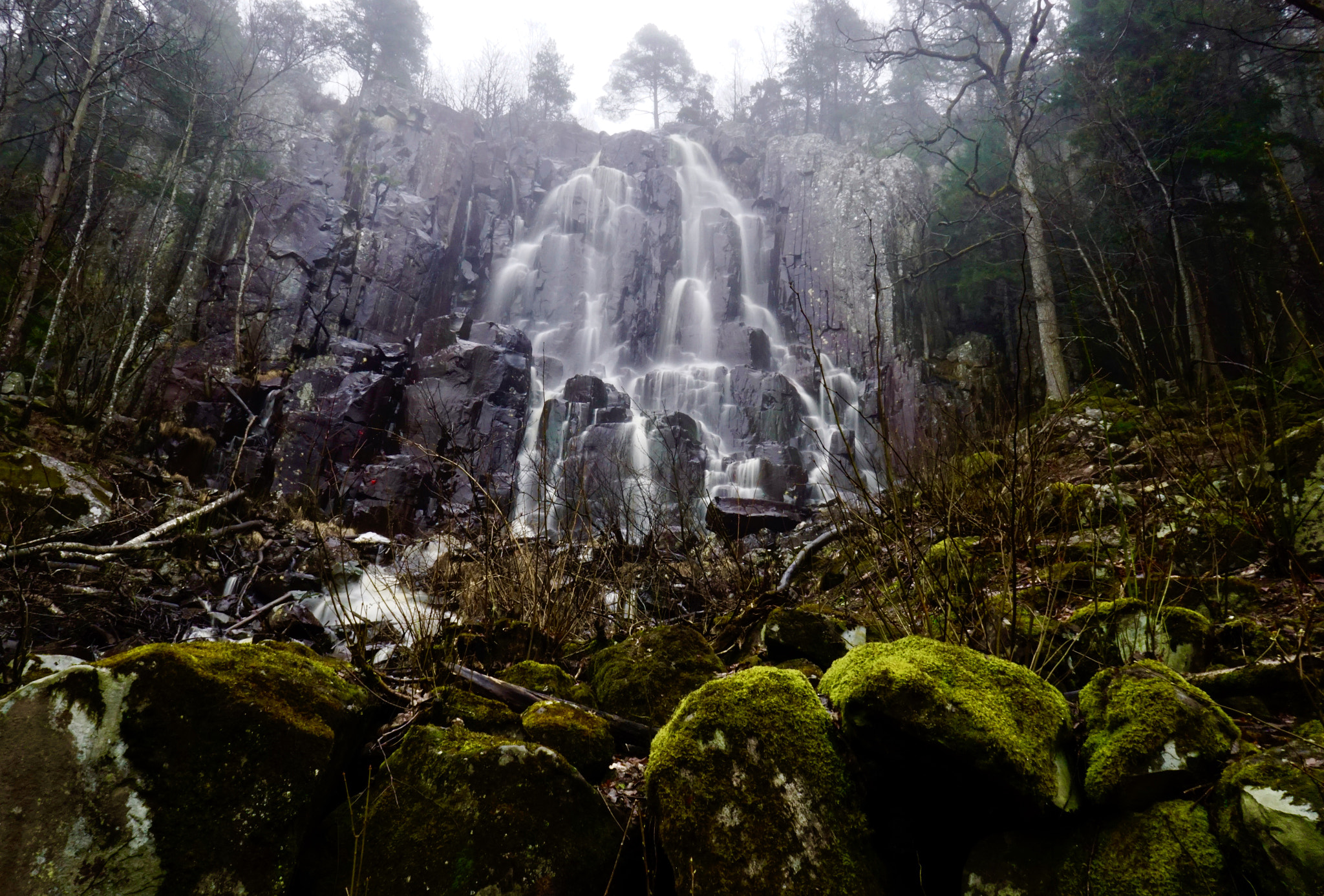 Sony E 16mm F2.8 sample photo. Waterfall in sweden photography