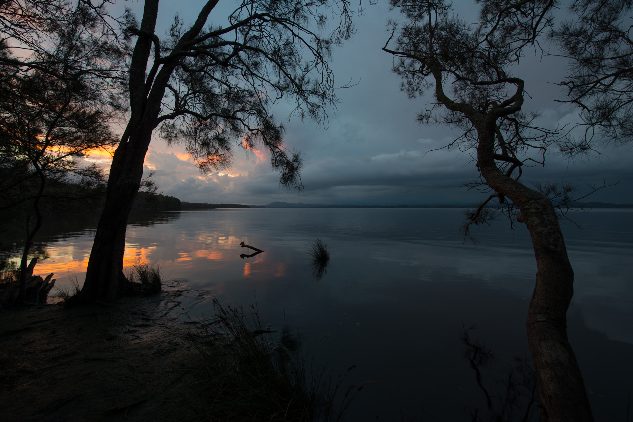 Nikon AF-S Nikkor 14-24mm F2.8G ED sample photo. Stormy sunset at myall lakes photography