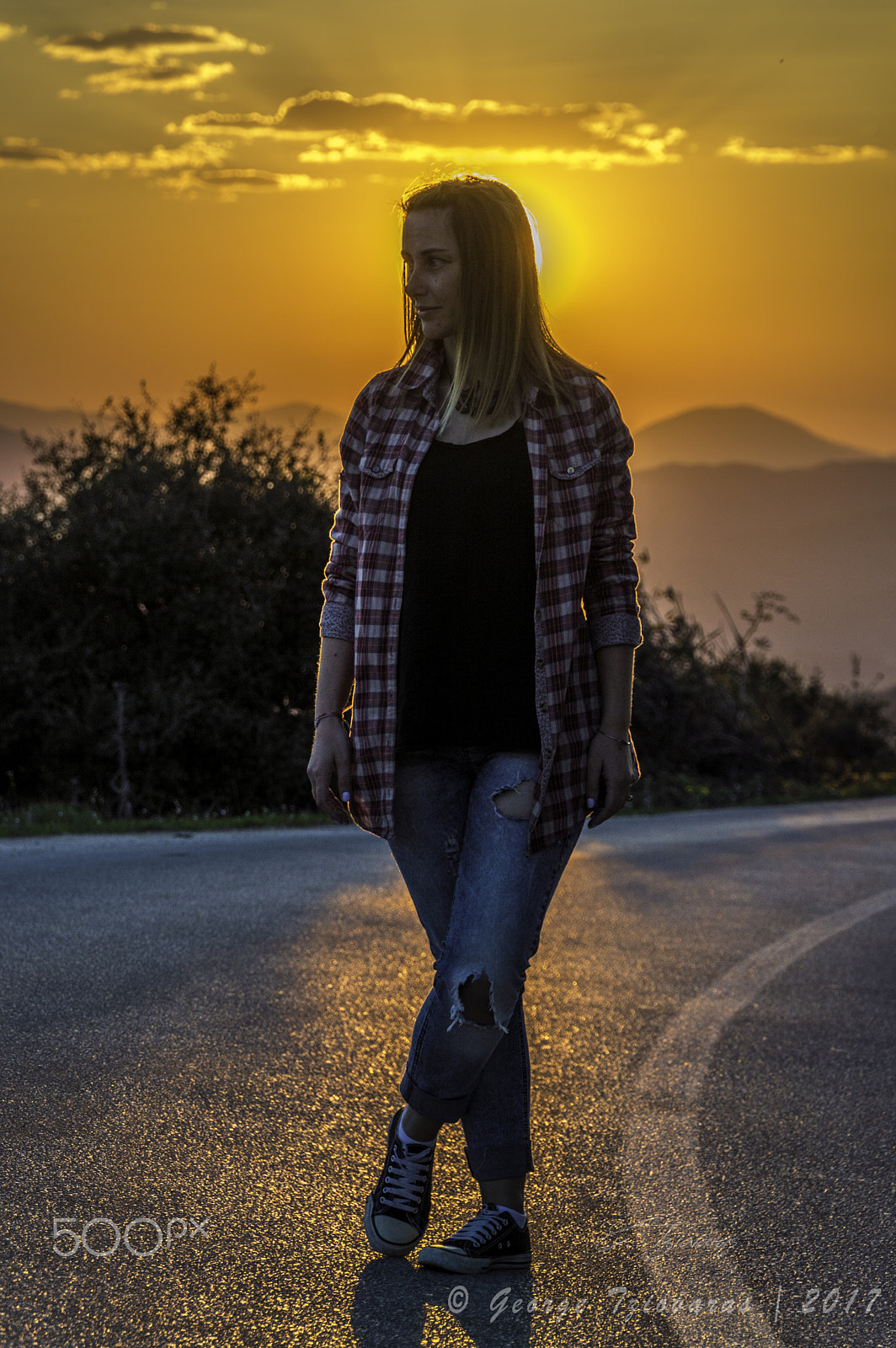 Nikon D3200 sample photo. Sunset with julie, ioannina, greece photography