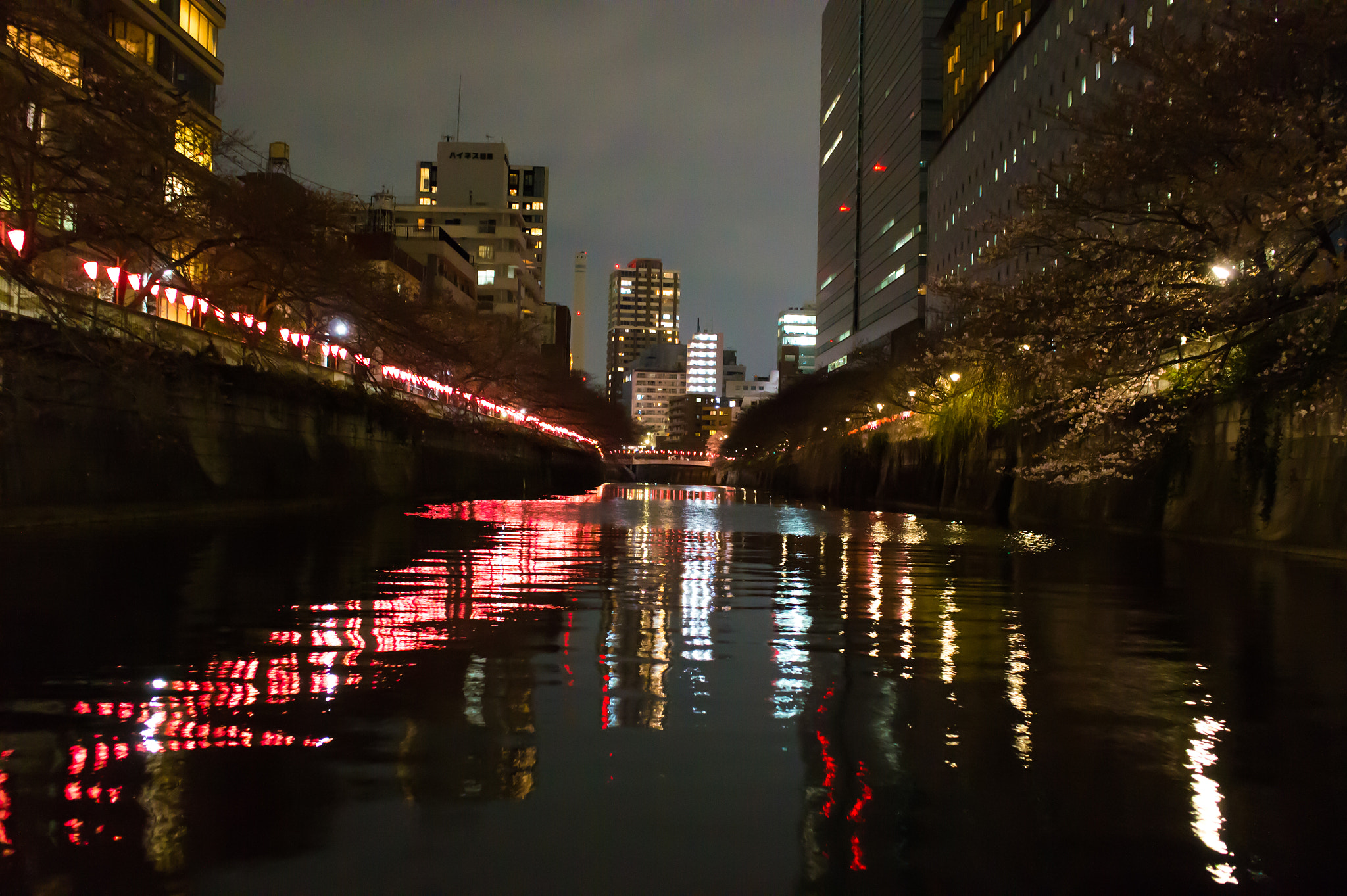 Sony Alpha NEX-5 sample photo. Metropolitan river night cruise- (meguro river) photography