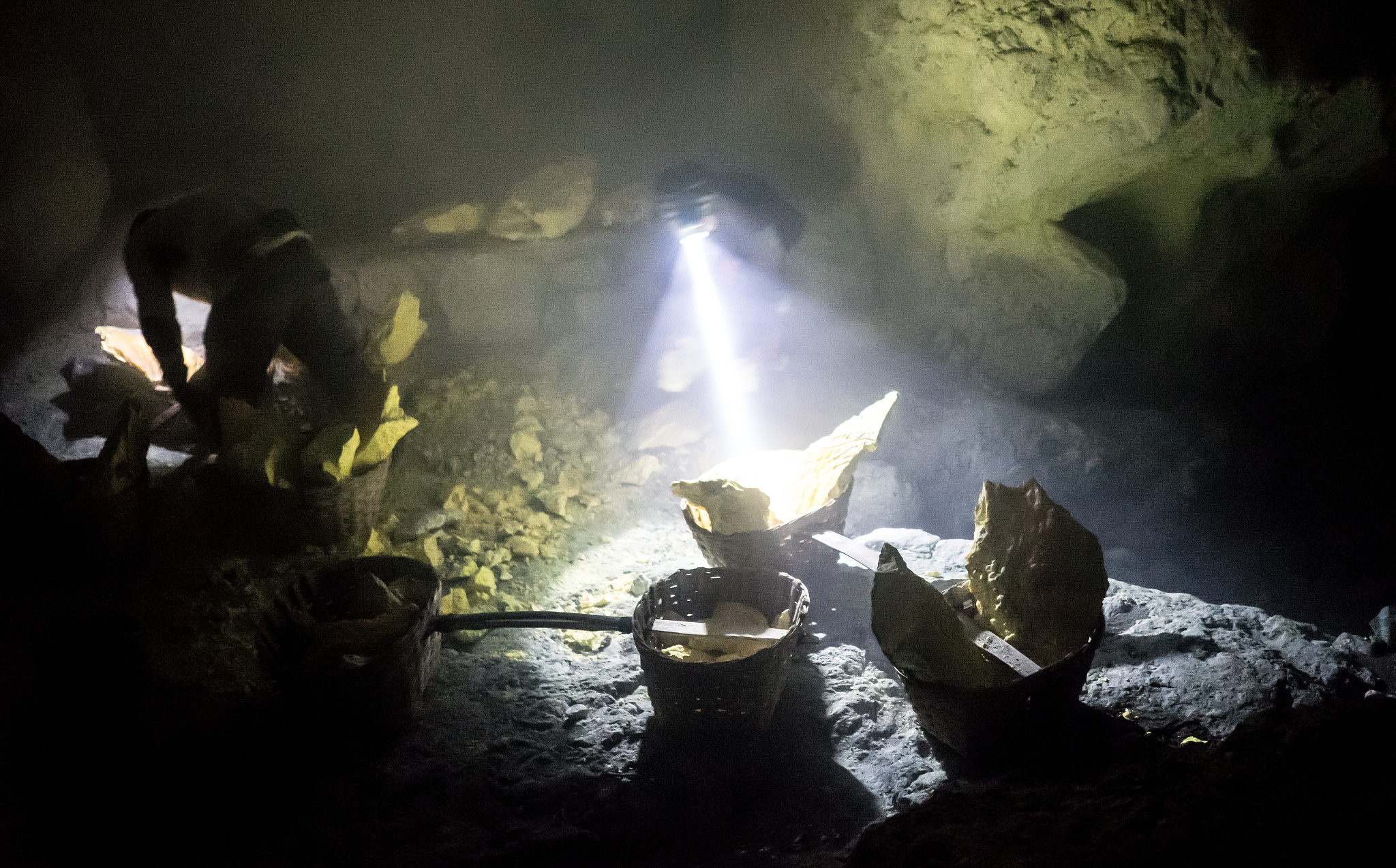 Sony a7 + Sony FE 28mm F2 sample photo. Ijen sulfur miners 1 photography