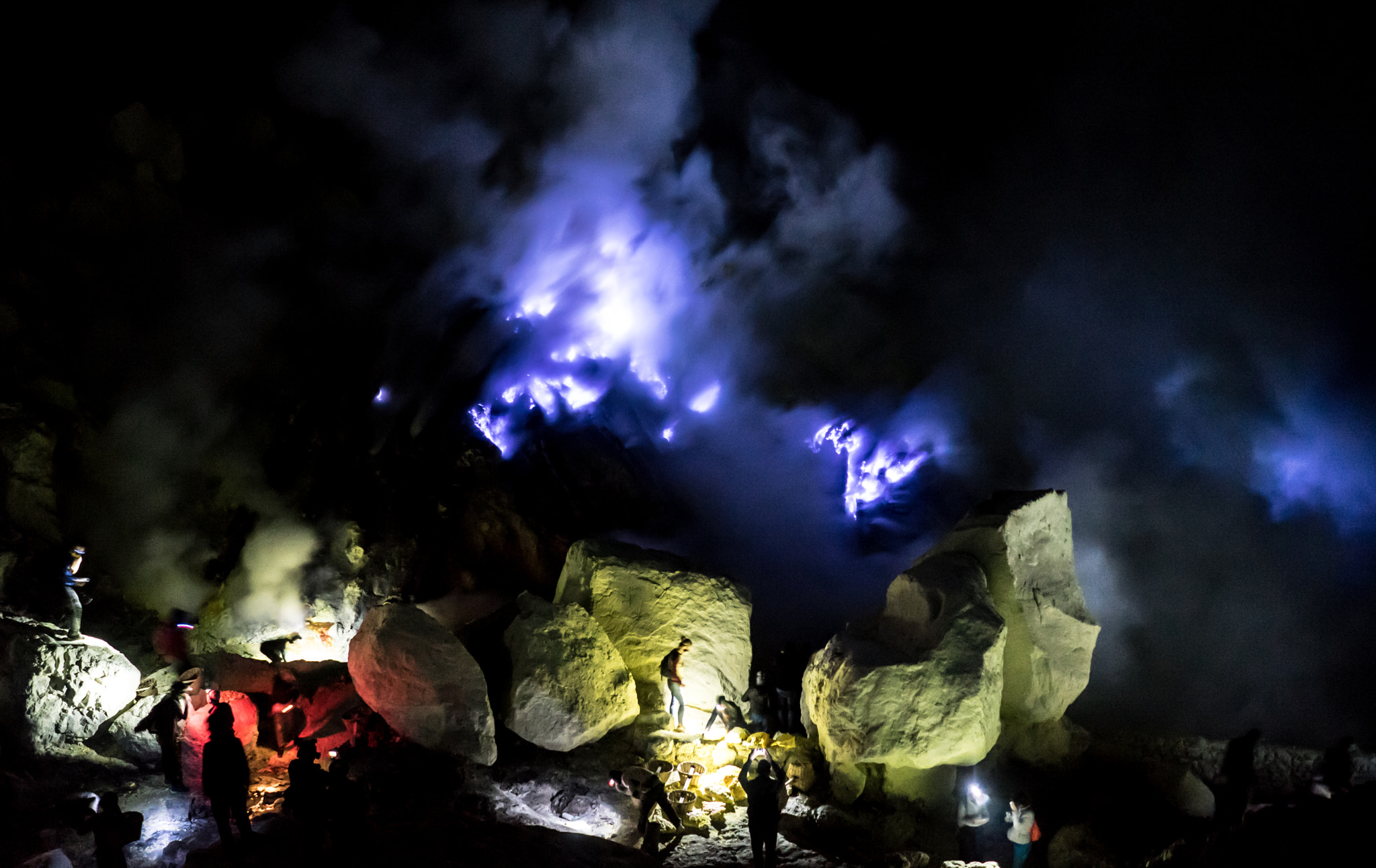 Sony a7 + Sony FE 28mm F2 sample photo. Ijen sulfur miners 2 photography
