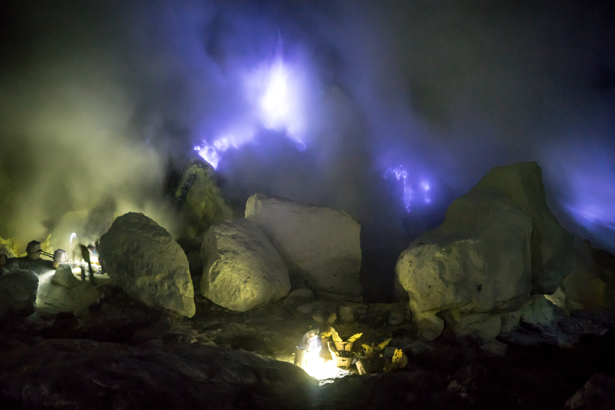 Sony a7 + Sony FE 28mm F2 sample photo. Ijen sulfur miners 3 photography