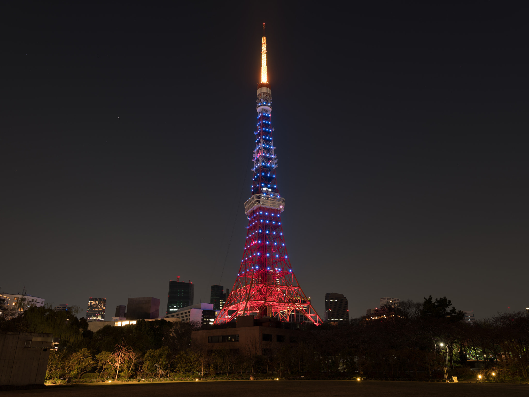 Fujifilm GF 32-64mm F4 R LM WR sample photo. Tokyo tower : blue lighting photography
