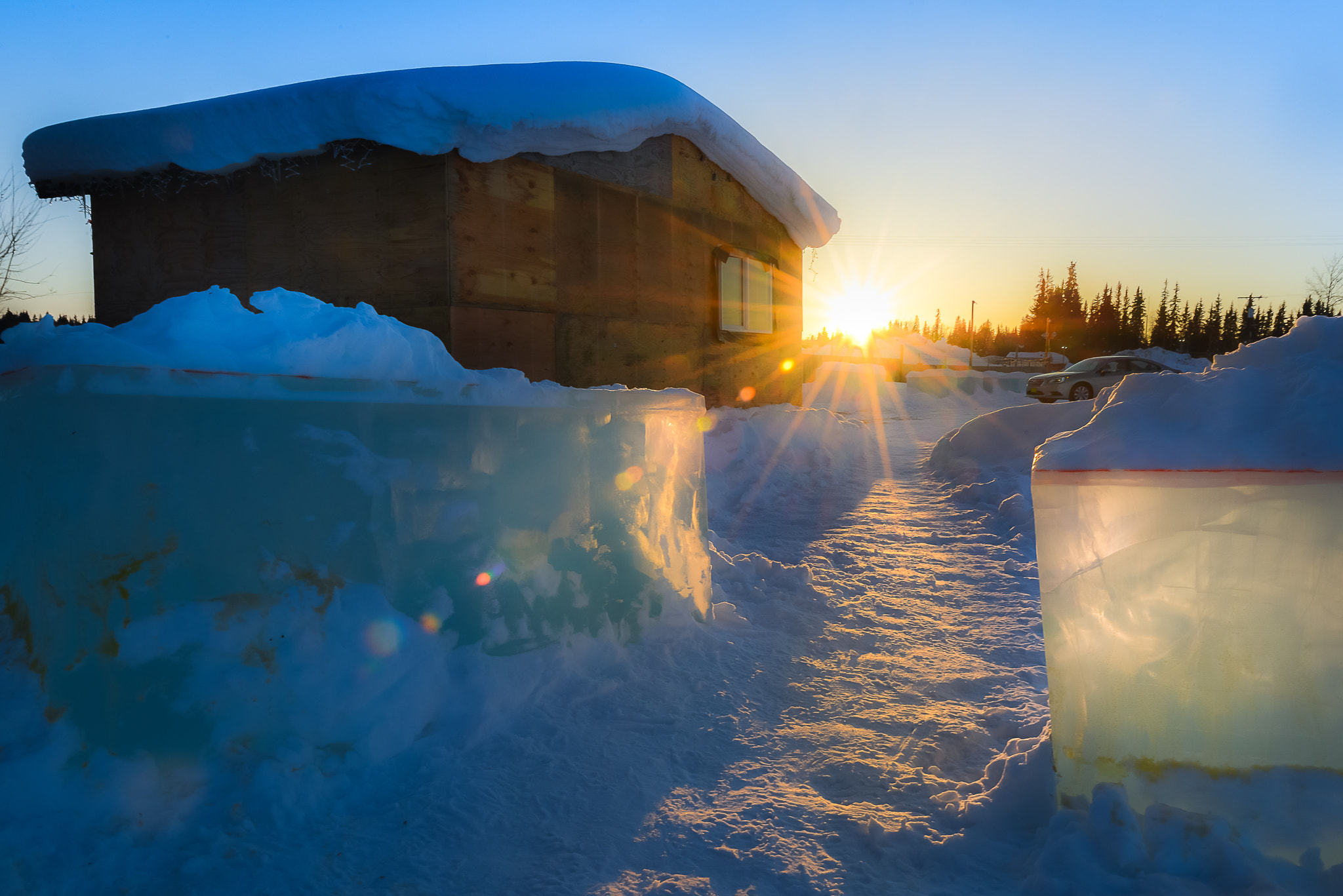 Nikon AF-S Nikkor 24-70mm F2.8G ED sample photo. Frozen sunset photography