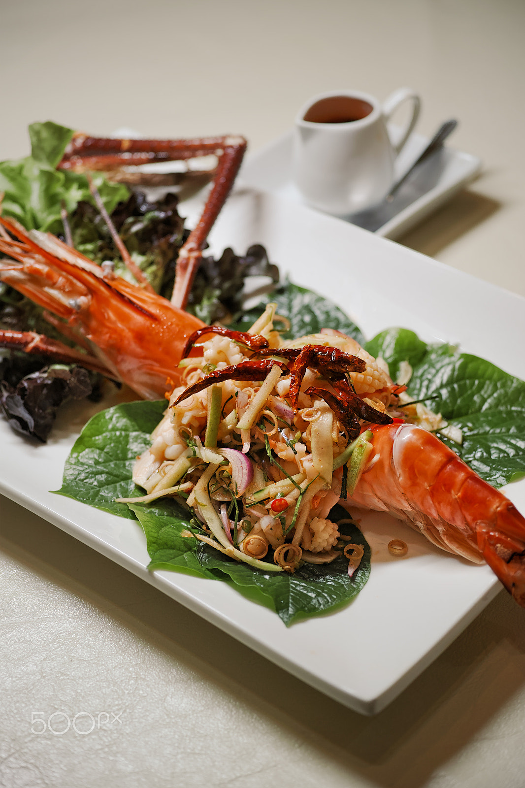 Sigma dp3 Quattro sample photo. Thai-style river prawn sour & spicy herb salad photography