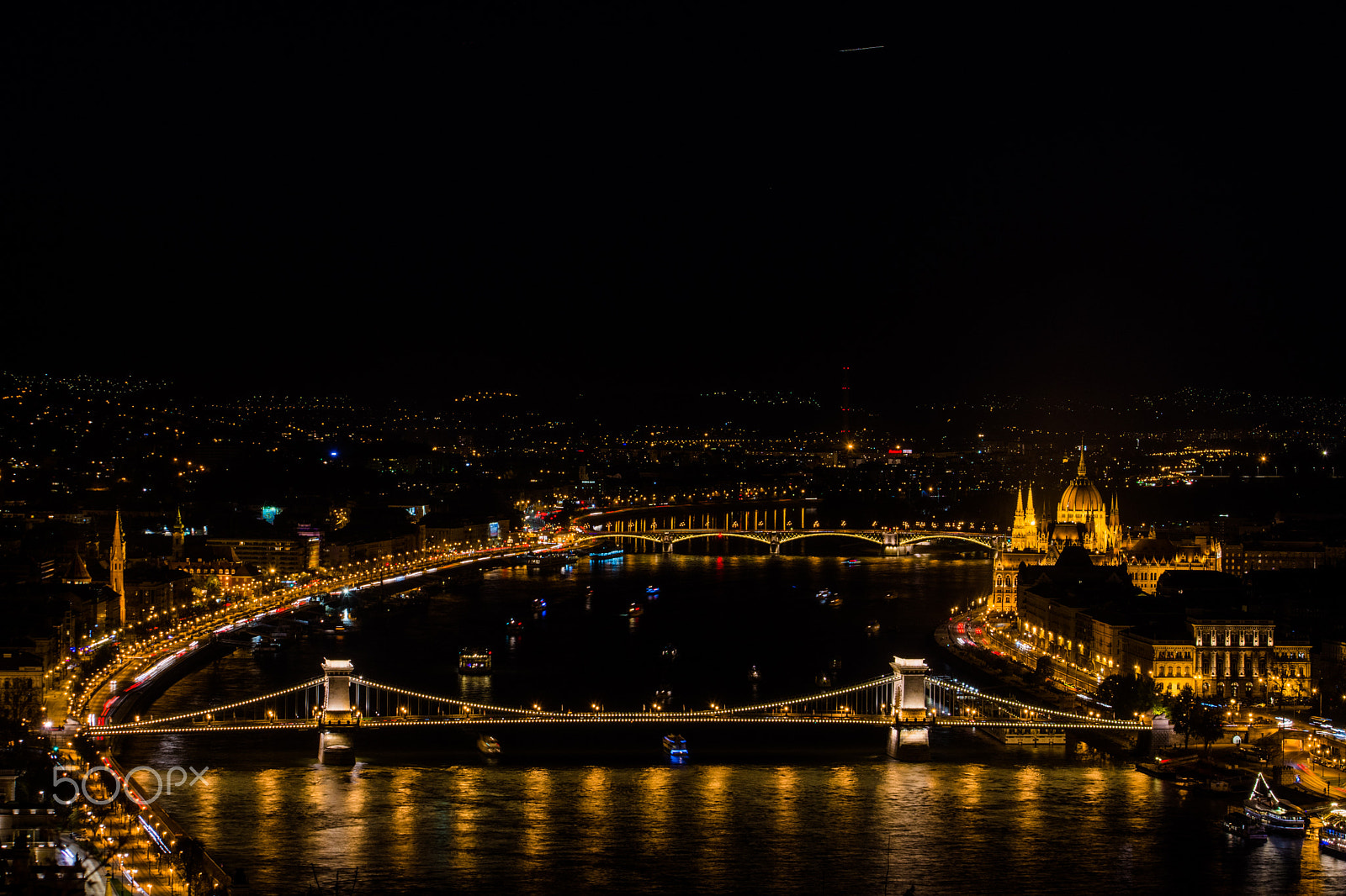 Nikon D7200 sample photo. Bridges of budapest in the night photography