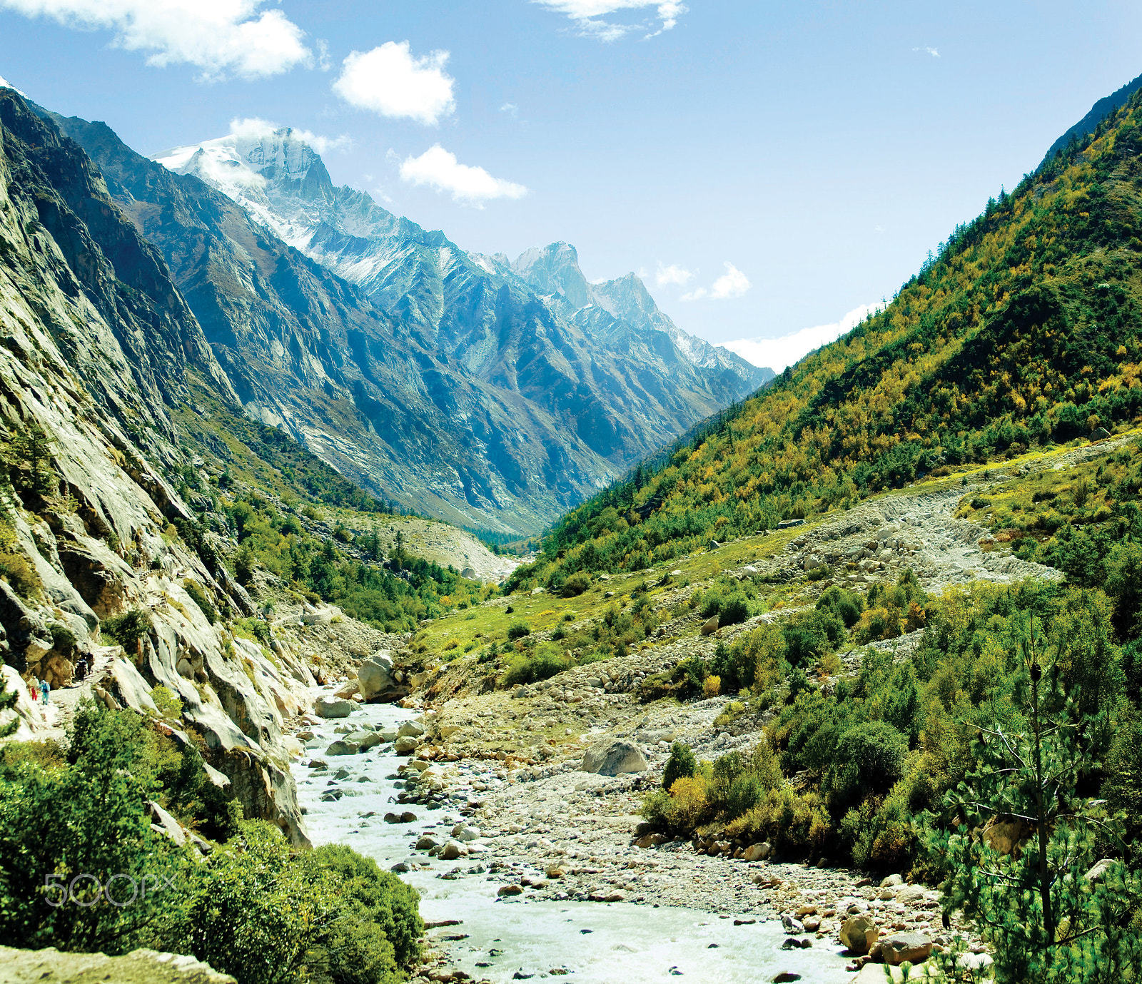 Canon EOS 40D sample photo. Panarama of valley and ganga river himalayas mountains photography