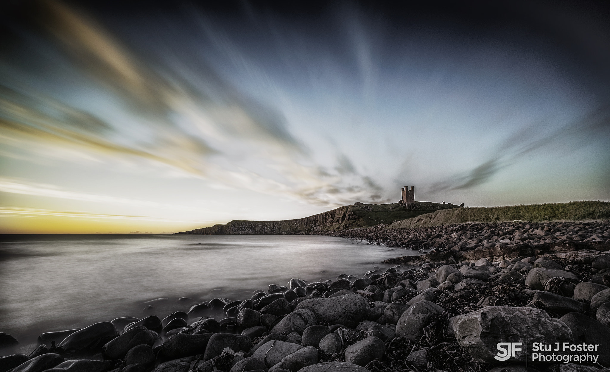 Fujifilm X-T10 + Fujifilm XF 10-24mm F4 R OIS sample photo. Dunstanburgh castle sunrise photography