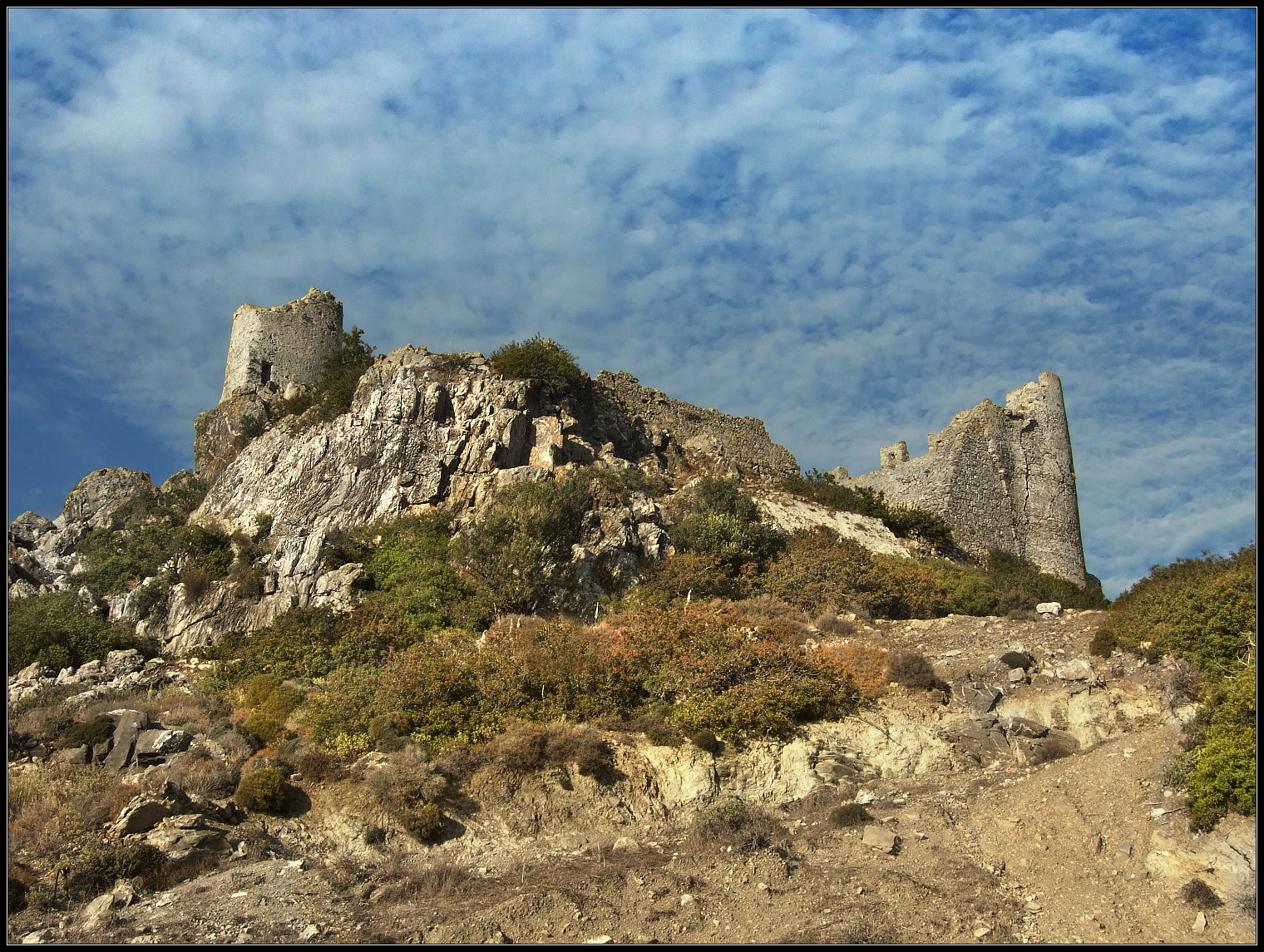 Fujifilm FinePix S6500fd sample photo. Ruins of joannite castle in asklipio photography