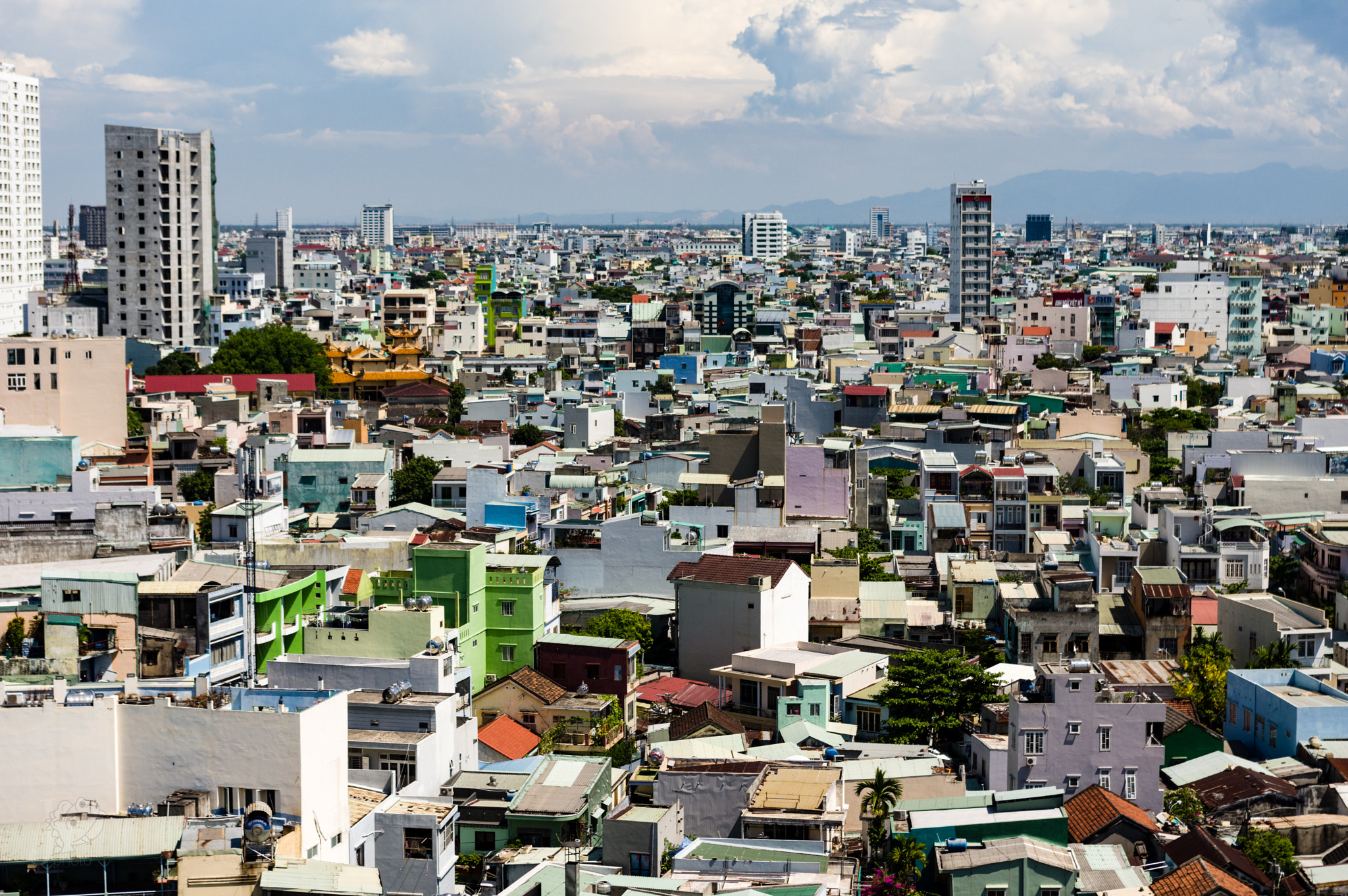Pentax smc DA 18-55mm F3.5-5.6 AL WR sample photo. La ville de da nang vue de haut photography