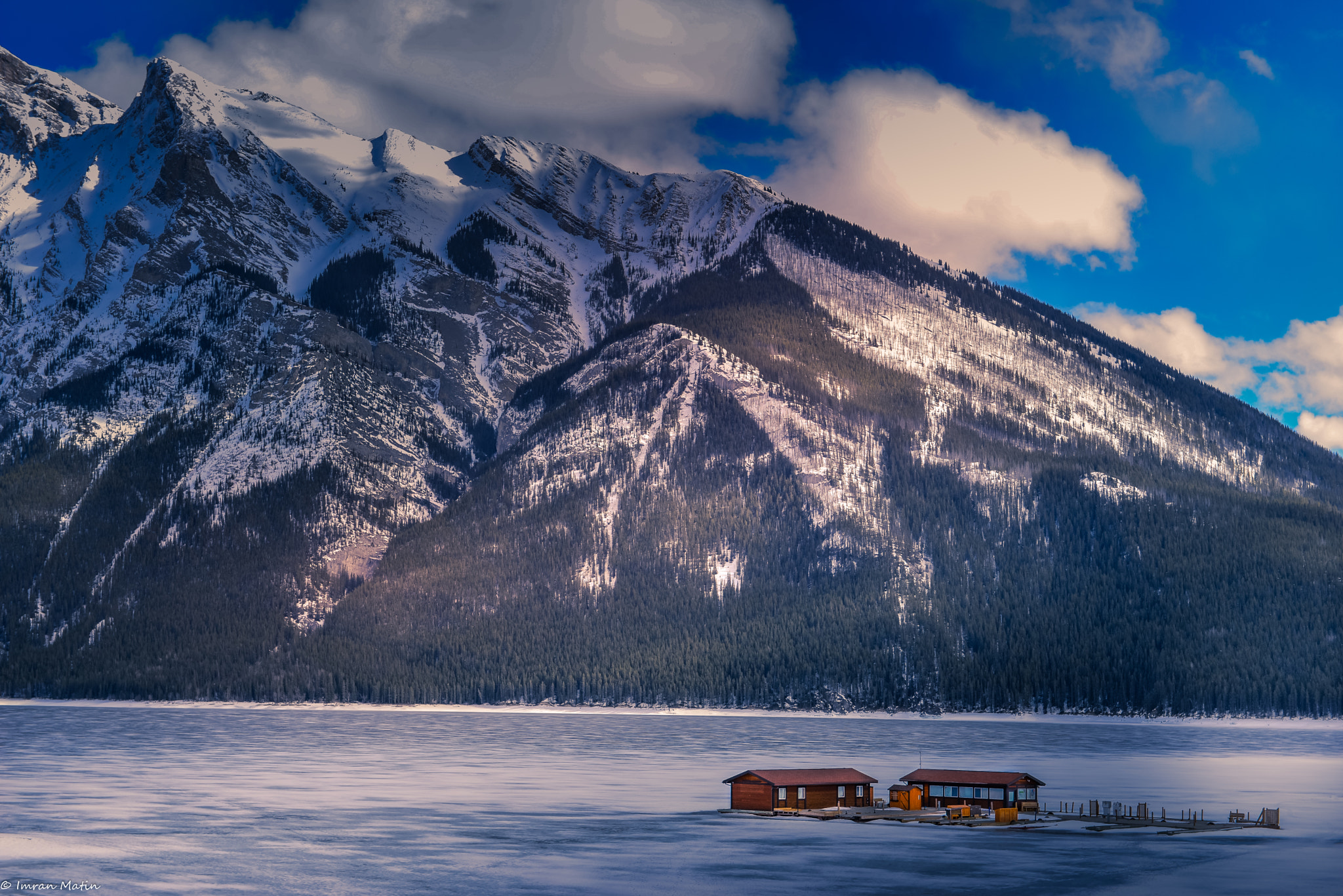 Nikon D610 sample photo. Boat house in frozen lake photography