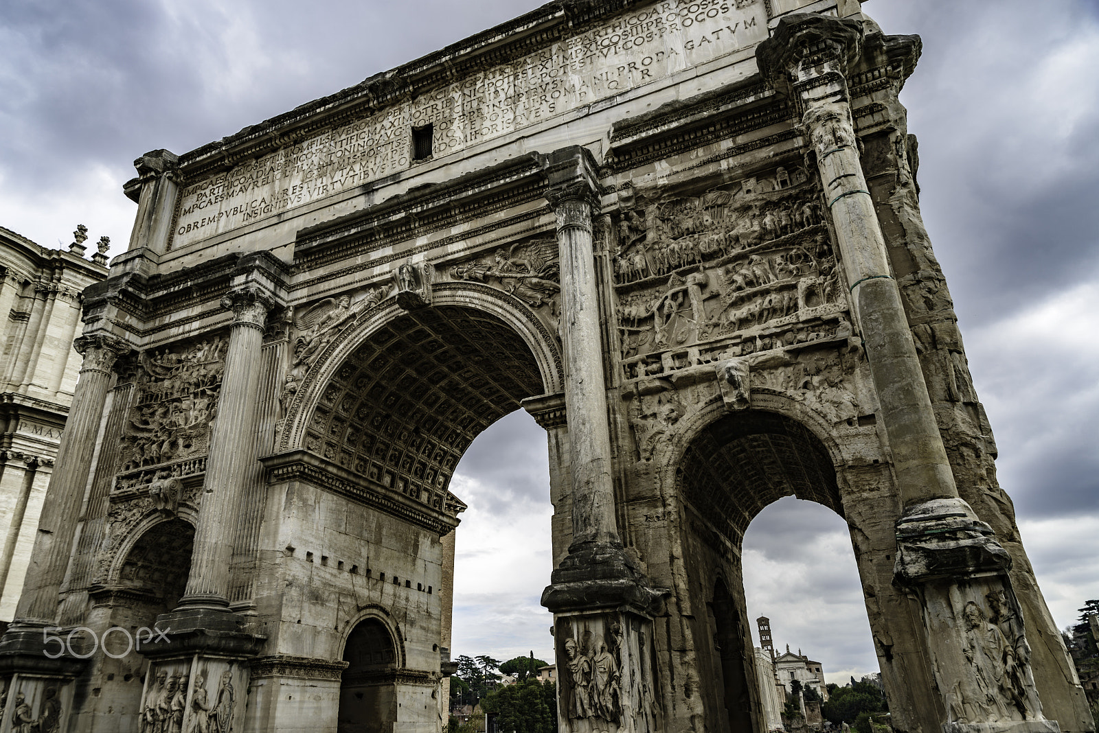 Nikon D610 sample photo. Septimius severus arch photography