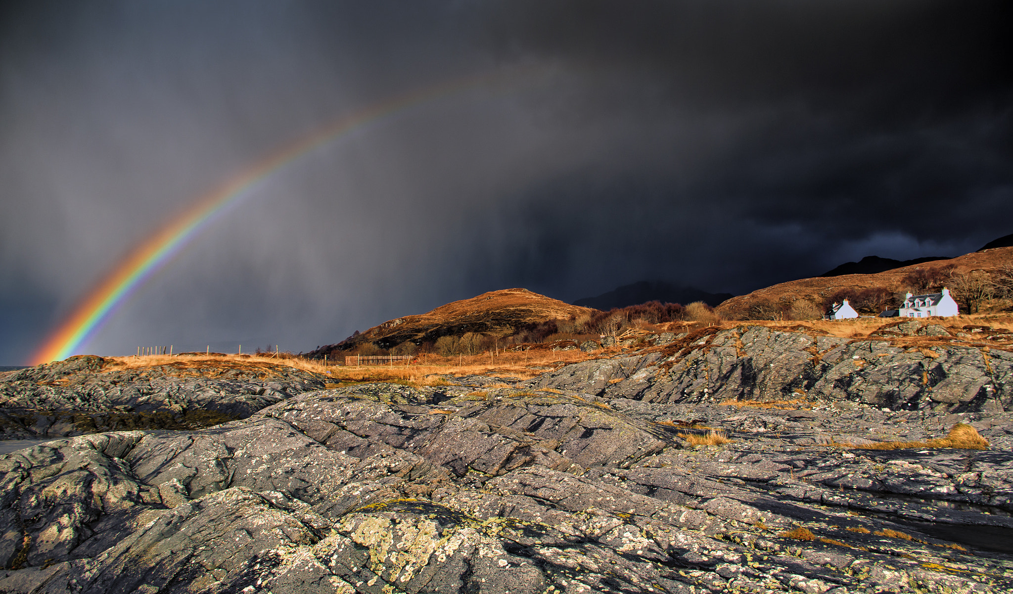 Pentax smc DA 18-55mm F3.5-5.6 AL WR sample photo. Rainbow on knoydart photography