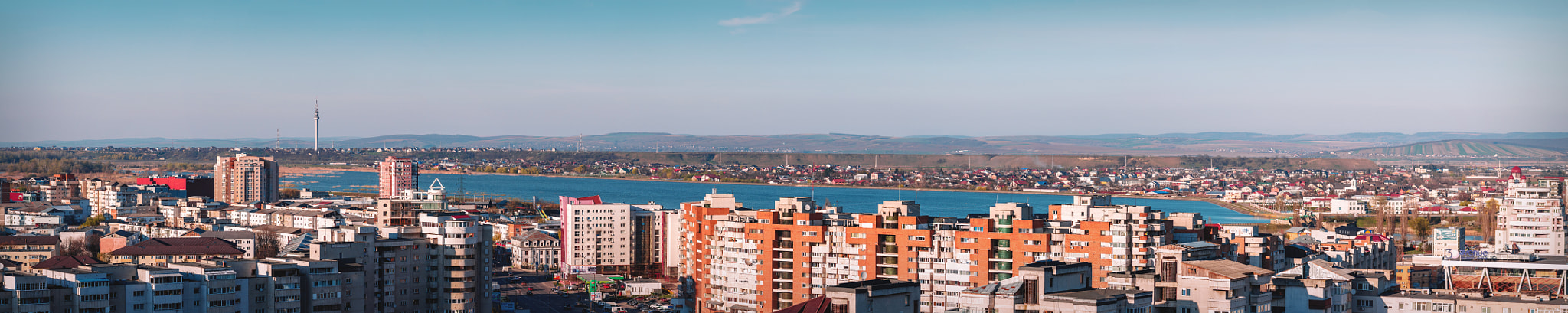 Canon EOS 700D (EOS Rebel T5i / EOS Kiss X7i) + Tamron SP 35mm F1.8 Di VC USD sample photo. Bacau city from above photography