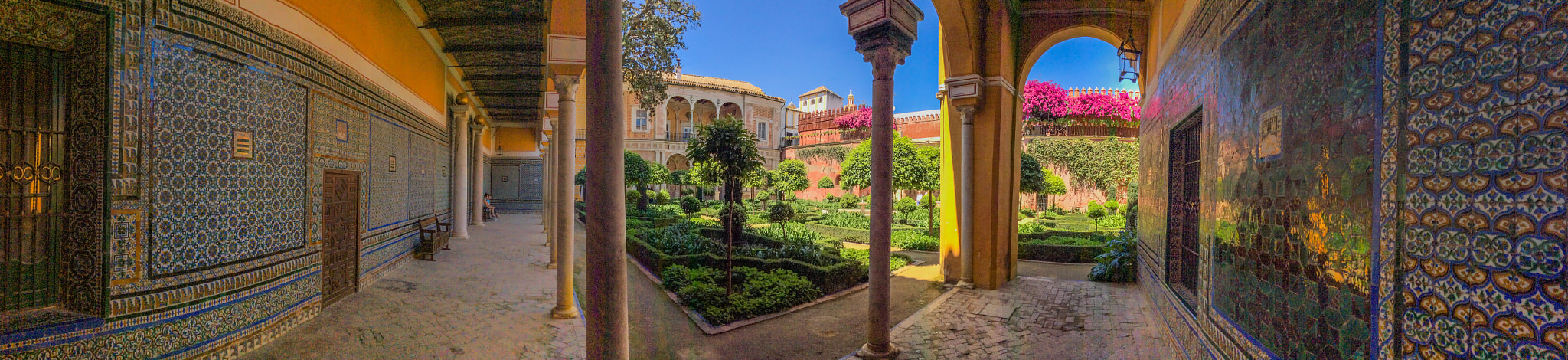 Apple iPad mini 2 sample photo. The tile wall porch with a garden view. photography