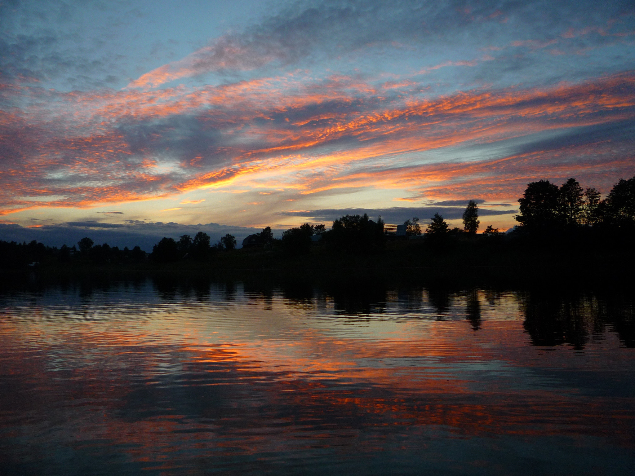 Panasonic DMC-FS5 sample photo. Sunset on lake photography