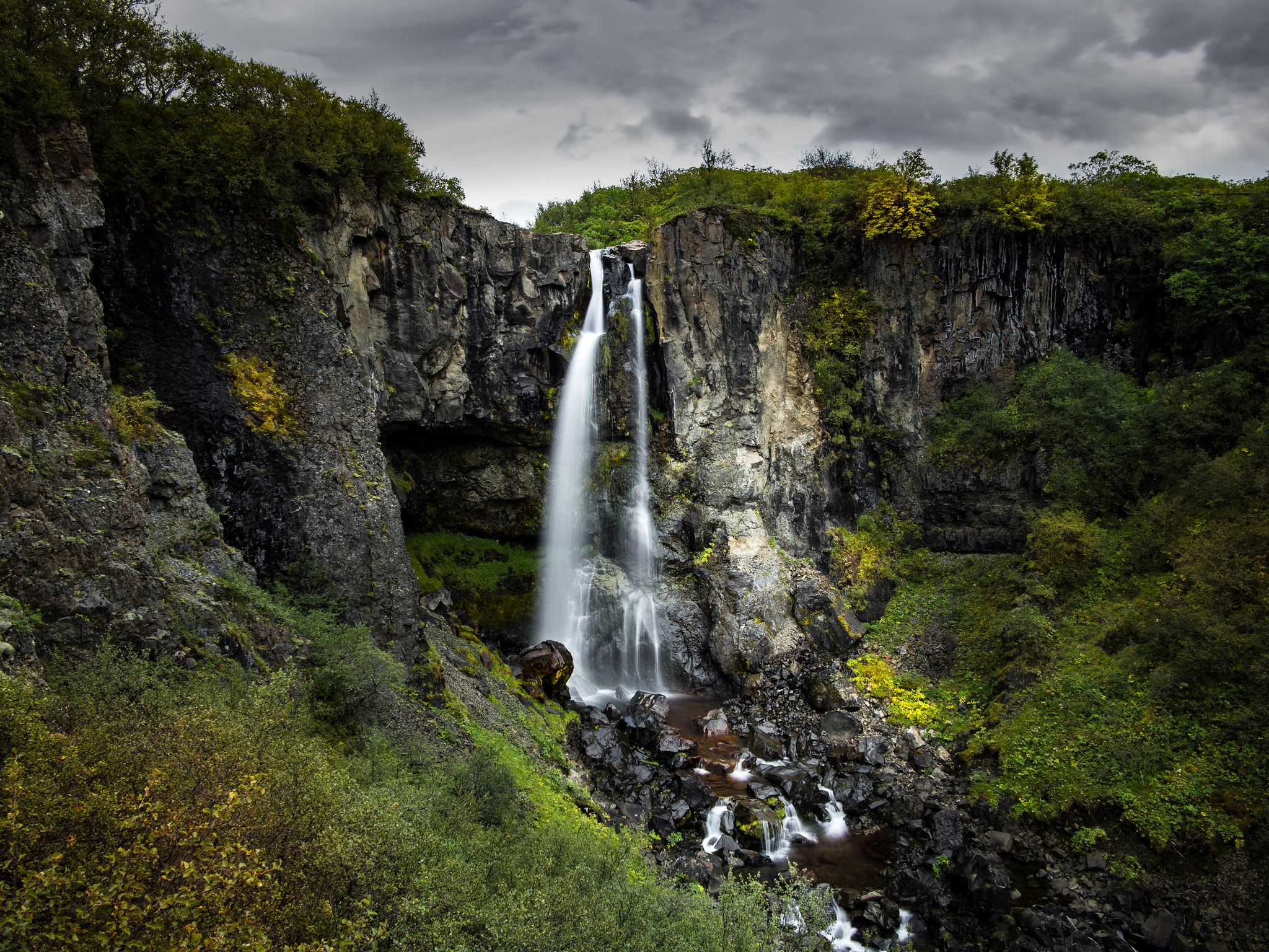 Olympus OM-D E-M5 + Panasonic Lumix G 14mm F2.5 ASPH sample photo. Skaftafell waterfall photography