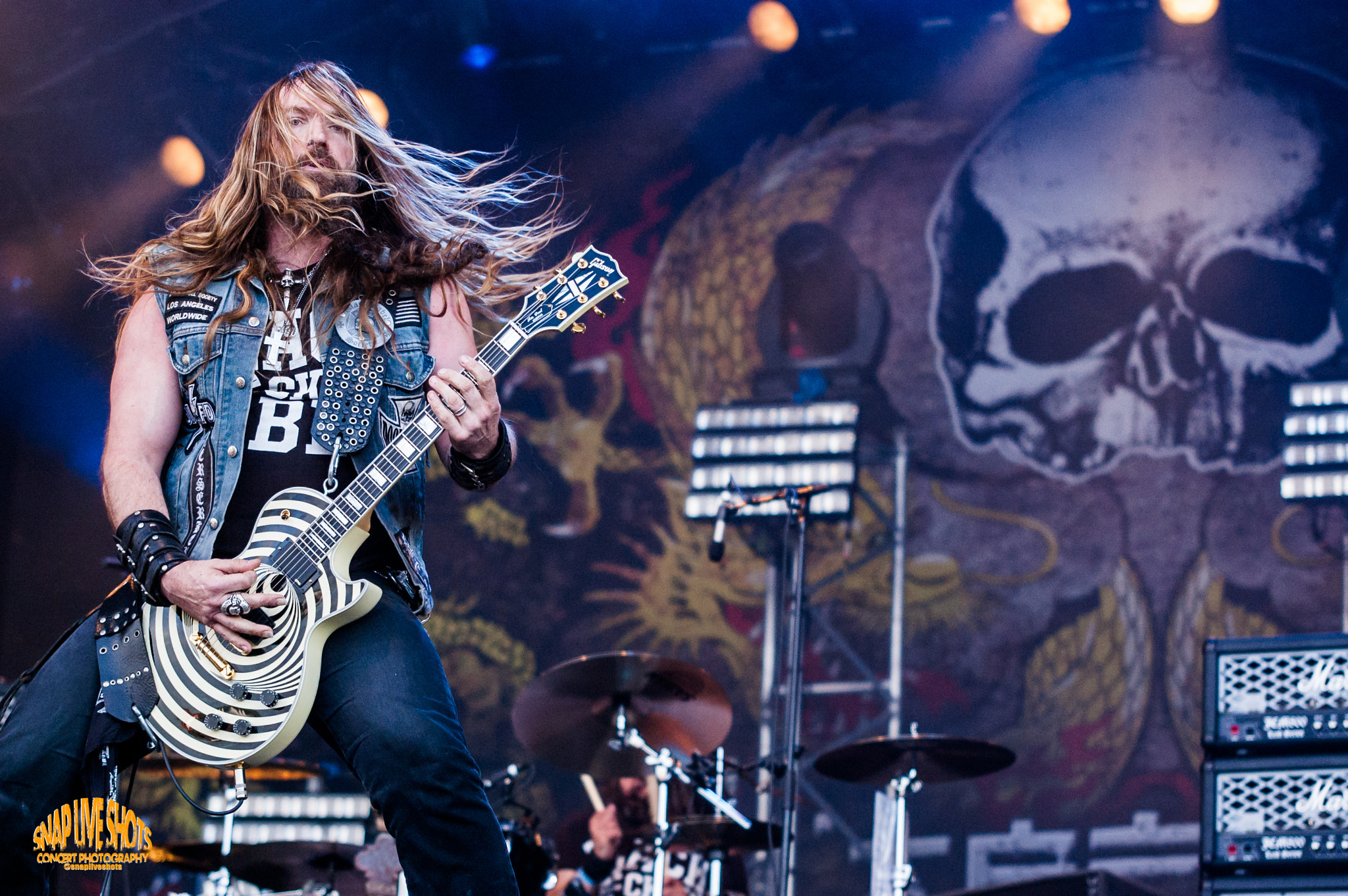 Nikon D40 + Sigma 70-200mm F2.8 EX DG Macro HSM II sample photo. Black label society @ hellfest 2011 photography