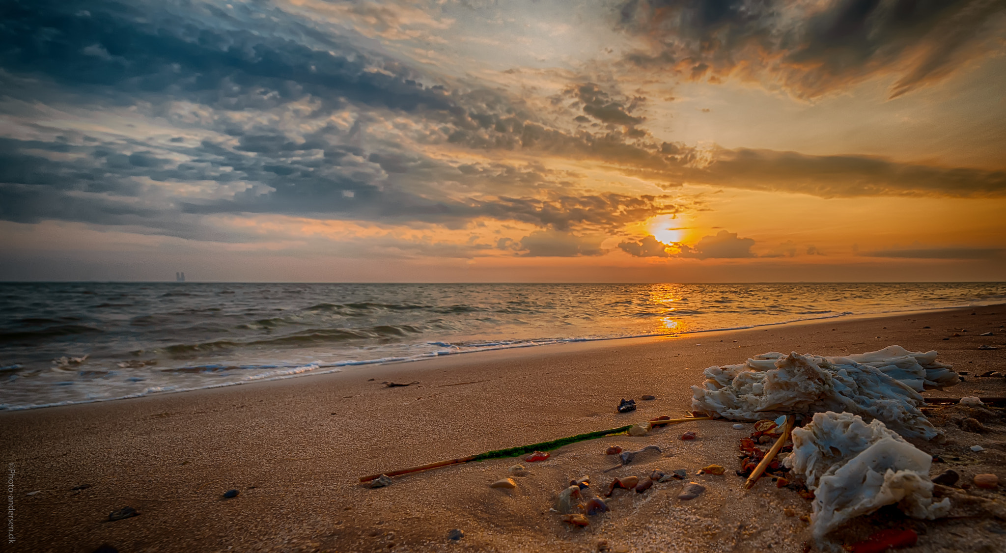 Nikon D3 sample photo. Sunset over esbjerg photography