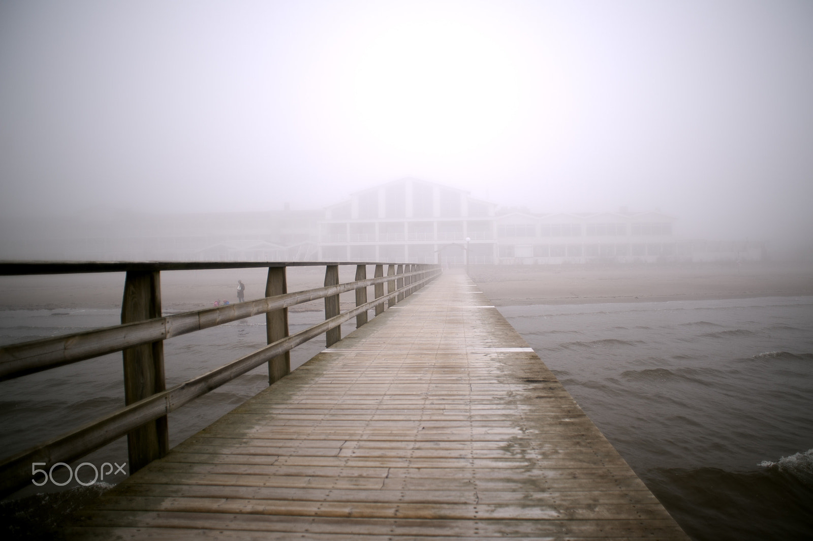 Nikon D700 sample photo. Fog and harsh weather - sandcastles! photography