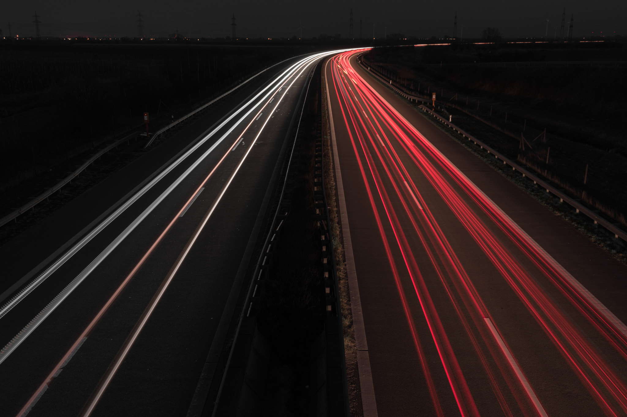 Nikon D5500 sample photo. Highway at night photography