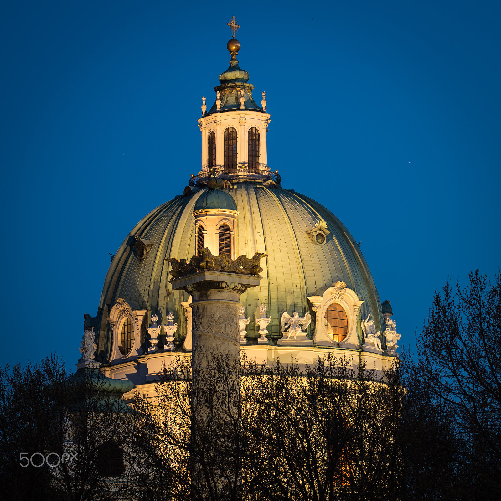 Nikon AF-S Nikkor 70-200mm F4G ED VR sample photo. Karlskirche photography