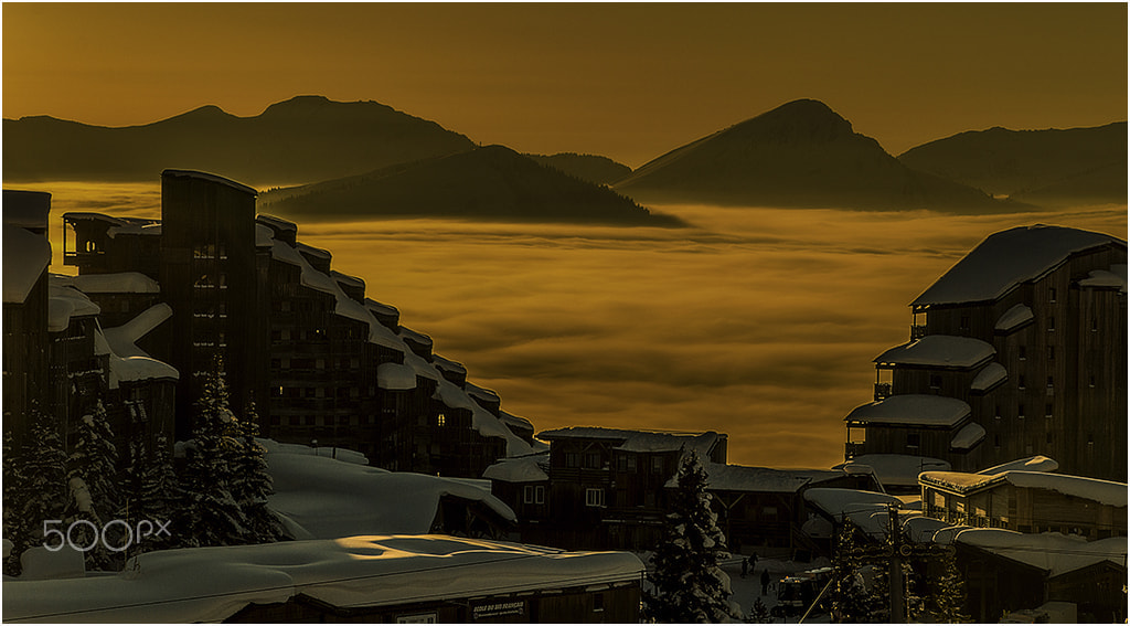 Nikon D3200 sample photo. Twilight above the clouds photography