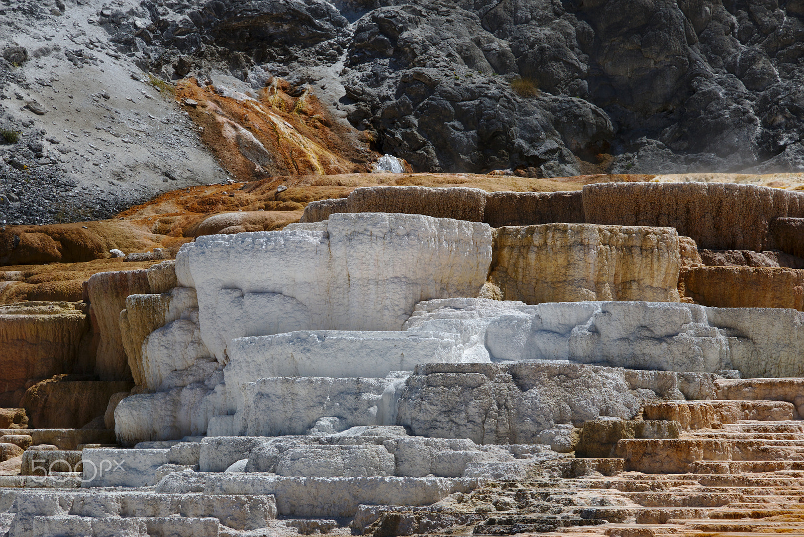 Canon EOS 70D sample photo. Mammoth hot springs photography