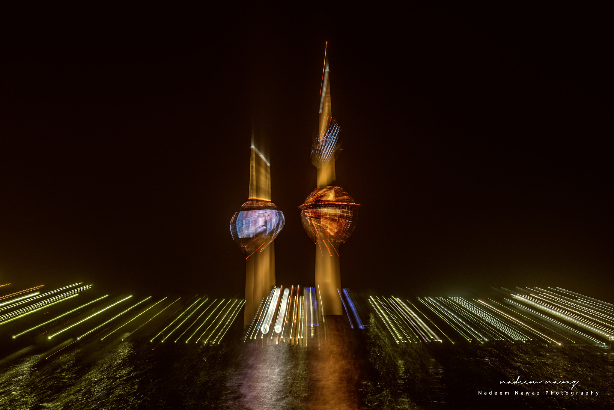 Nikon D610 sample photo. Kuwait towers zoom-in photography