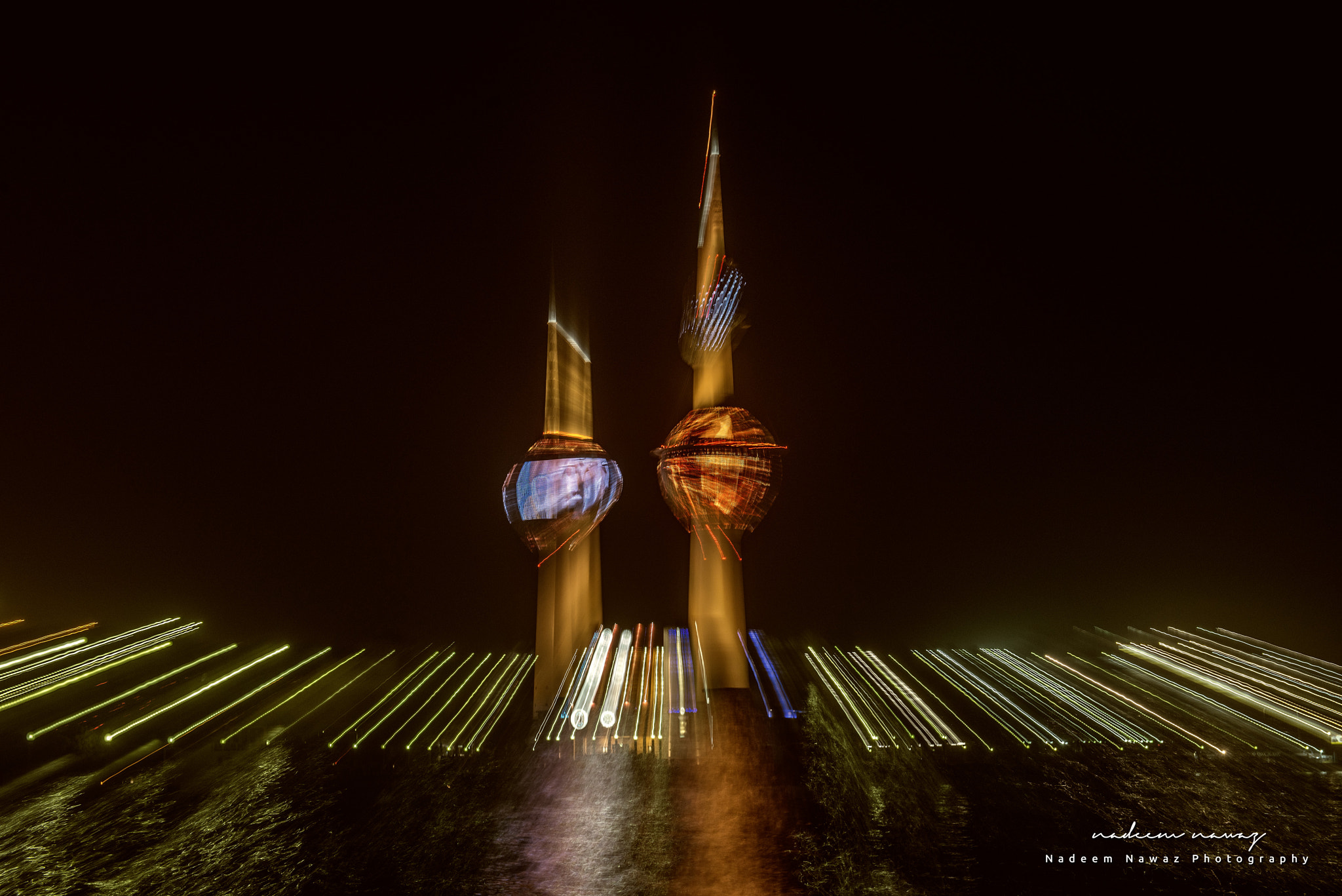 Nikon AF-S Nikkor 24-70mm F2.8G ED sample photo. Kuwait towers zoom-in photography