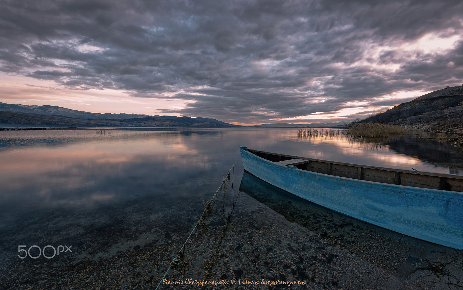 Nikon D810 sample photo. The blue boat of the lake photography