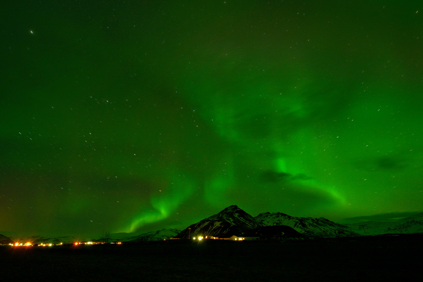 Nikon AF-S Nikkor 14-24mm F2.8G ED sample photo. Hornafjörður startrail photography