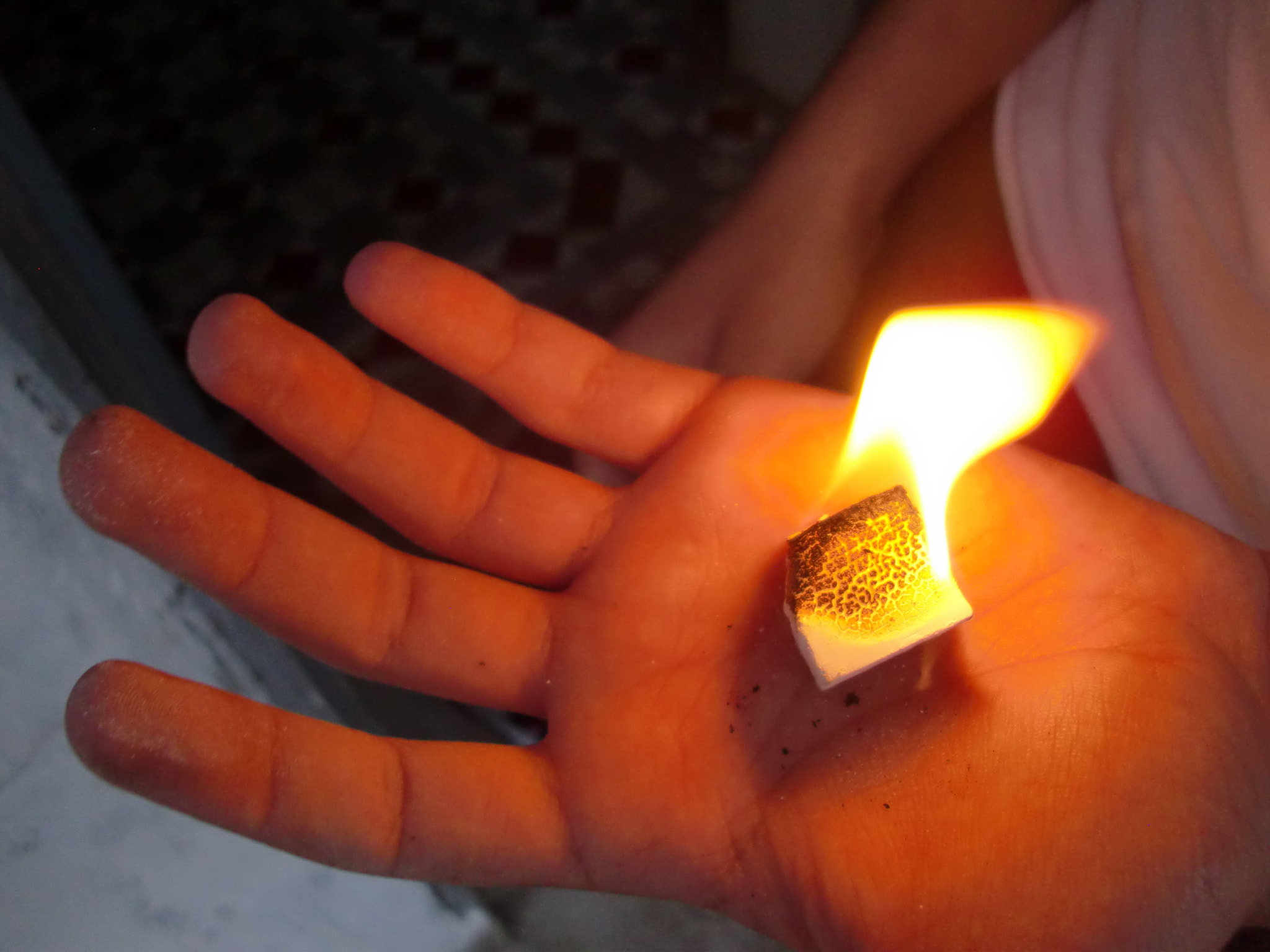CASIO EX-S12 sample photo. Fire hand photography