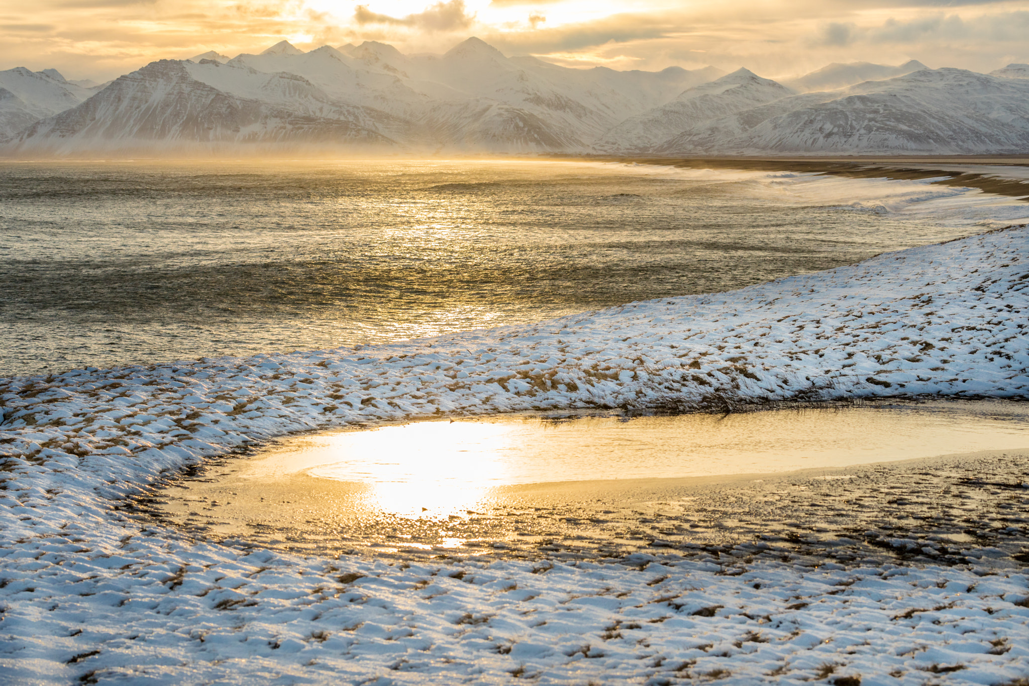 Canon EF 70-300mm F4-5.6L IS USM sample photo. Iceland-south coast sunset photography