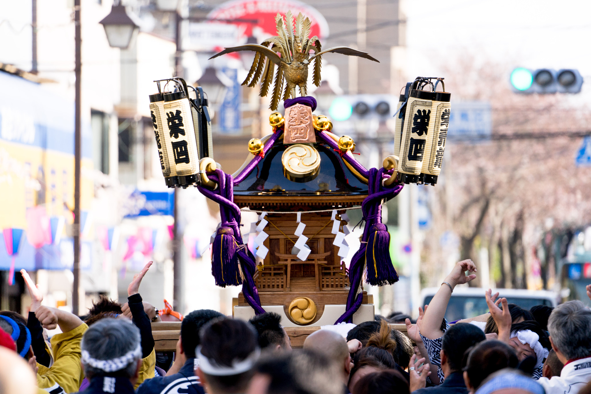 Sony a7 II + Sony FE 70-300mm F4.5-5.6 G OSS sample photo. Portable shrine photography