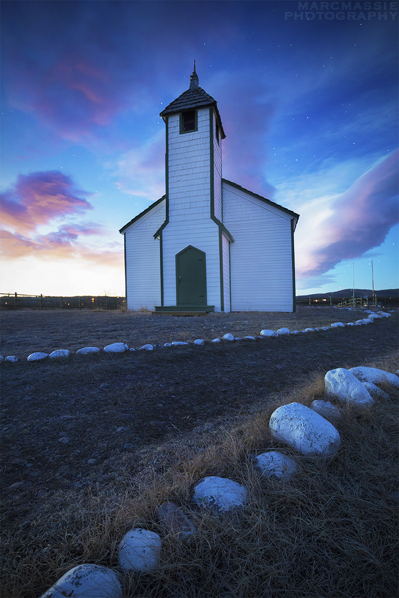 Canon EOS 6D + Canon EF 300mm f/2.8L sample photo. Blue hour at mcdougall memorial united church photography