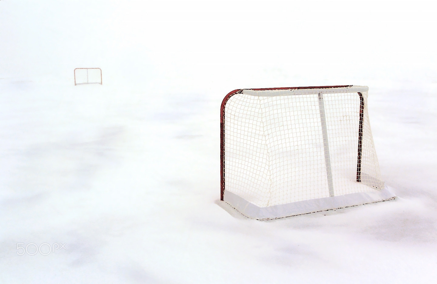 Canon EOS-1D sample photo. Hockey nets on lake simcoe photography