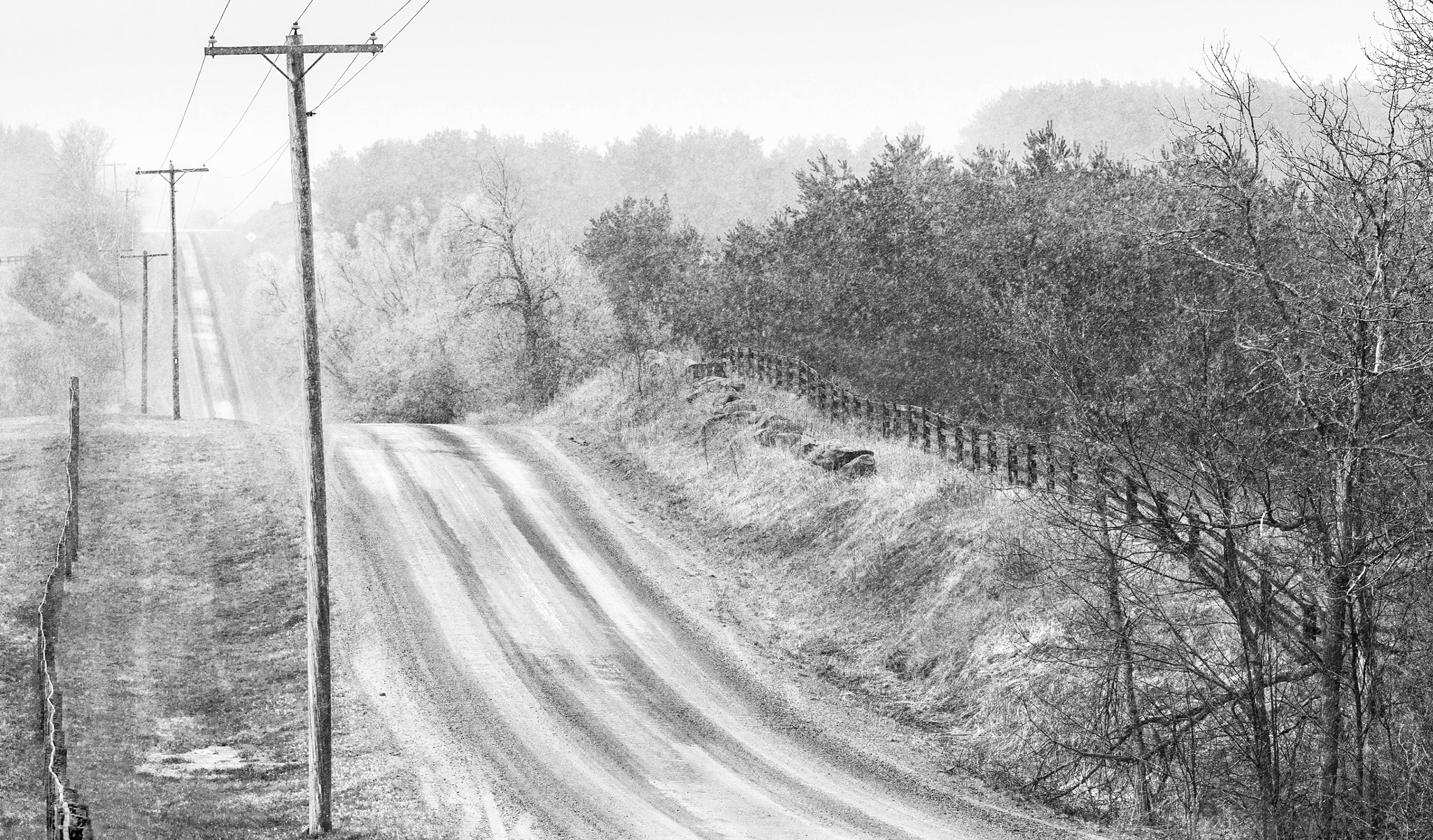 Canon EF 100mm F2.0 USM sample photo. Snowy caledon road photography