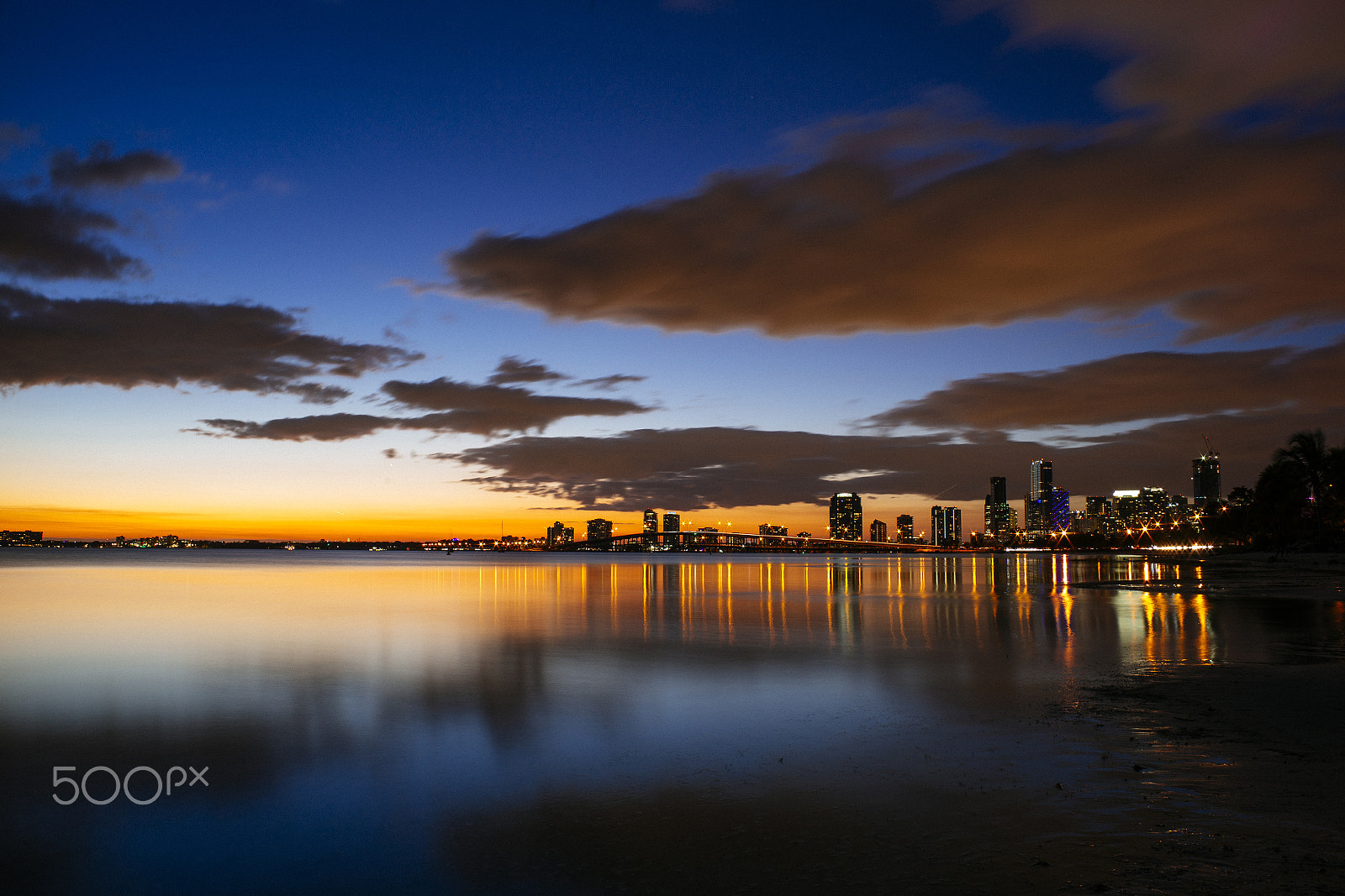 Canon EF 28-70mm f/3.5-4.5 sample photo. Sunset at miami key biscayne photography