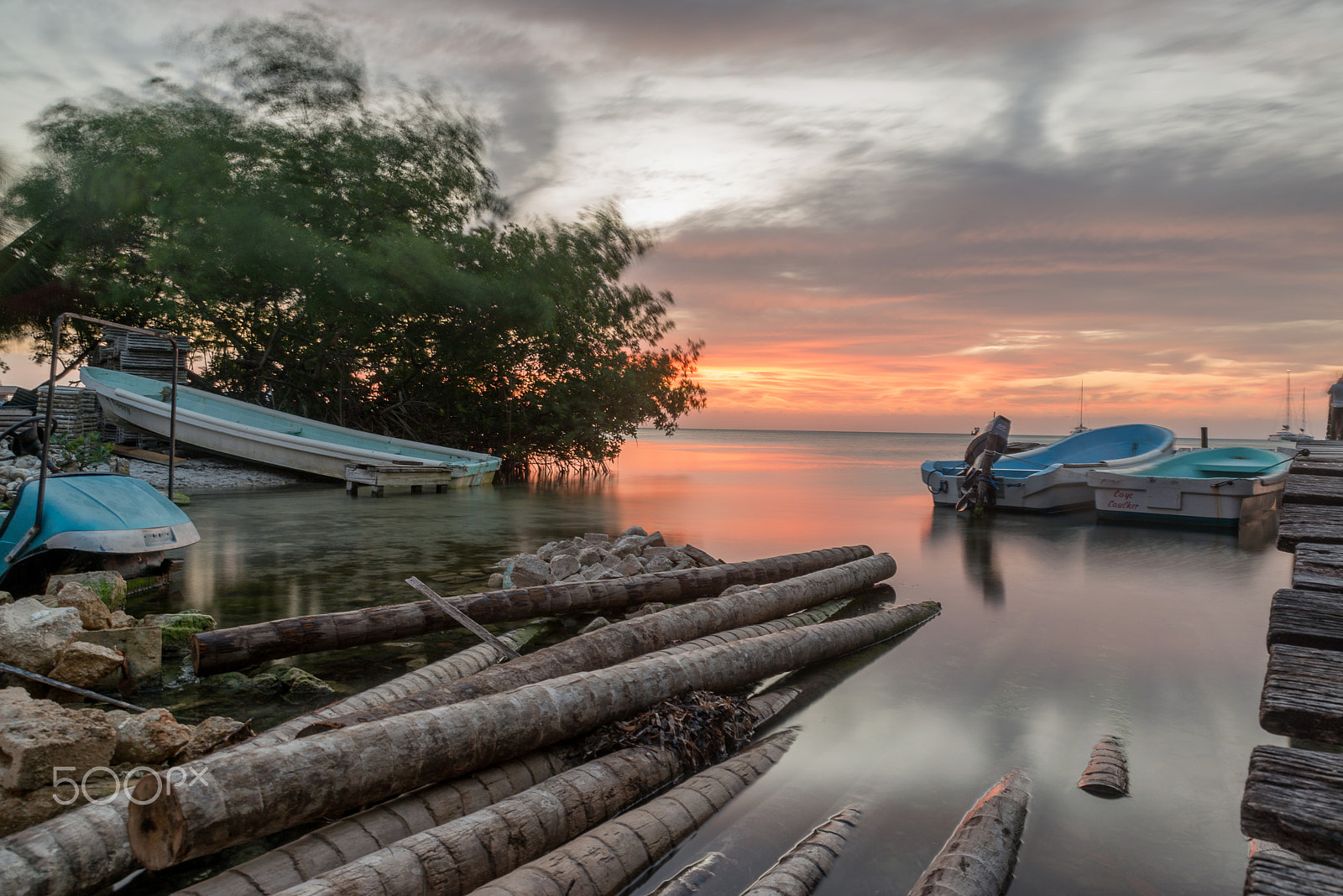 Nikon D800 + Tamron SP 24-70mm F2.8 Di VC USD sample photo. Sunset caye caulker belize photography