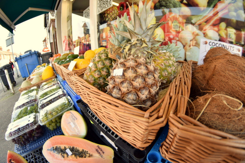 Samyang 8mm F3.5 Aspherical IF MC Fisheye sample photo. Produce in local organic store photography